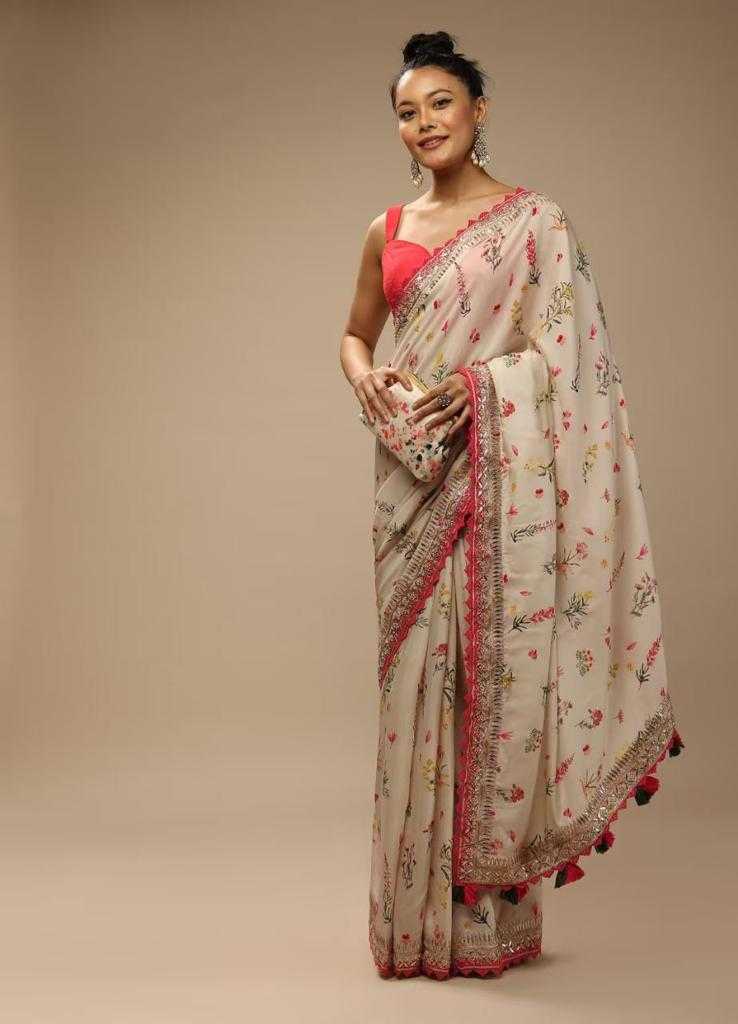 Ynf soft chinon RIN151 5283 Sarees Wholesale Fancy Sarees Printed Sarees Floral Sarees Manufacturer