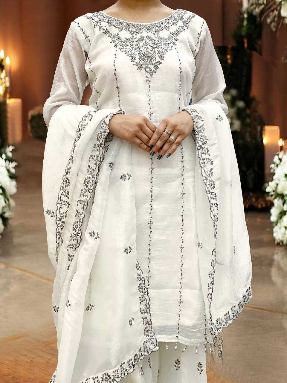 Ynf Soft Gold Crush KESH288 581 Suits & Dresses Wholesale Embroidery Suits Designer Suits White Salwar Suit Manufacturer