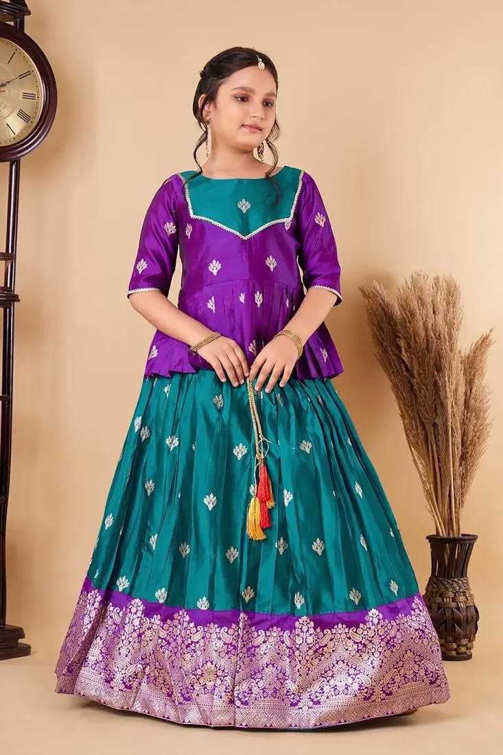 Ynf Soft Silk KESH461 HK 60 Kids Wear Wholesale Kids Lehenga Choli Girls Ethnic Wear Manufacturer