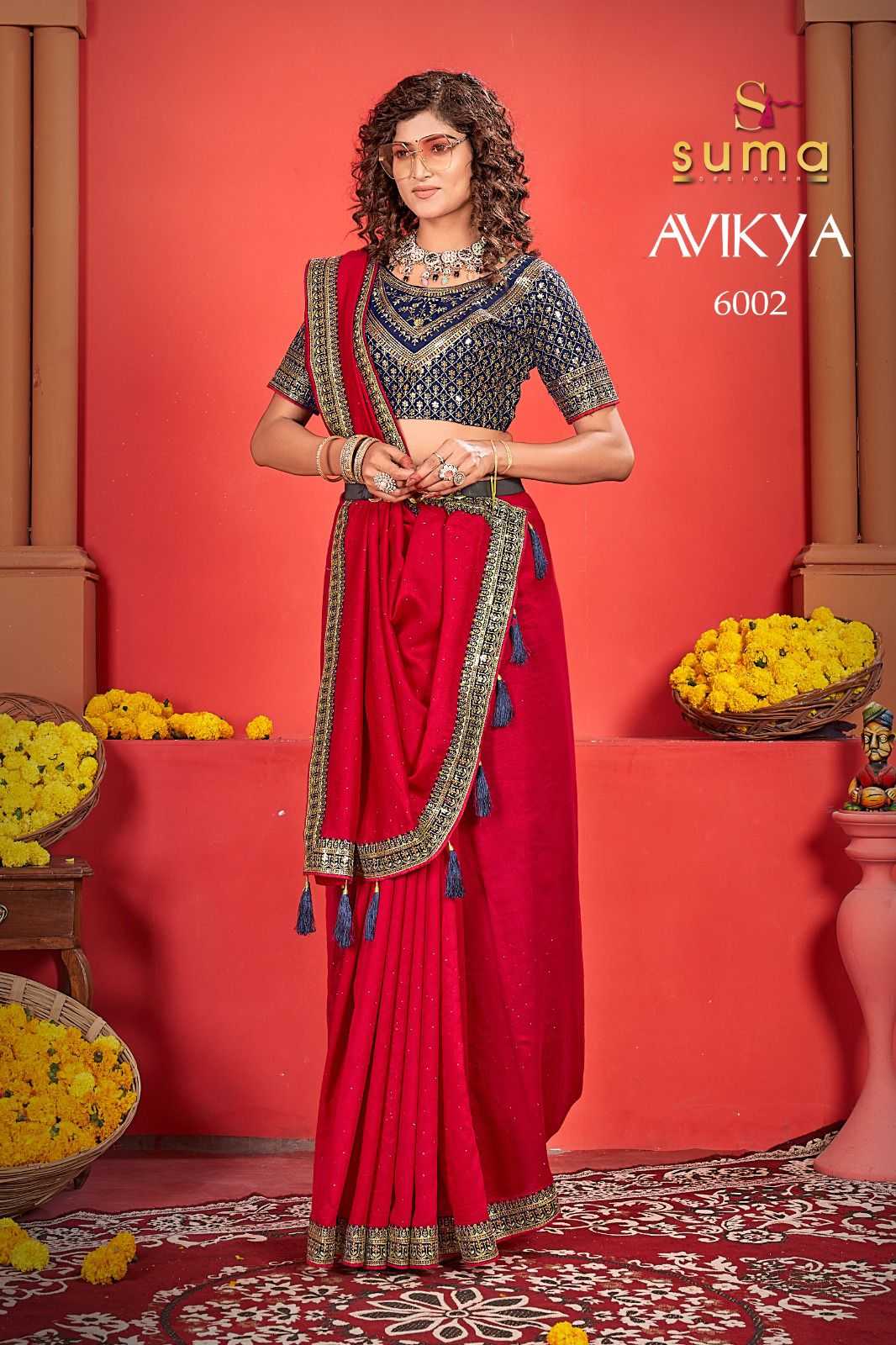 Ynf Soft Vichitra KESH416 AVIKYA 6001 Sarees Durga Pooja Sarees Festive Collections Wholesale Designer Sarees Festive Sarees Heavy Sarees Manufacturer