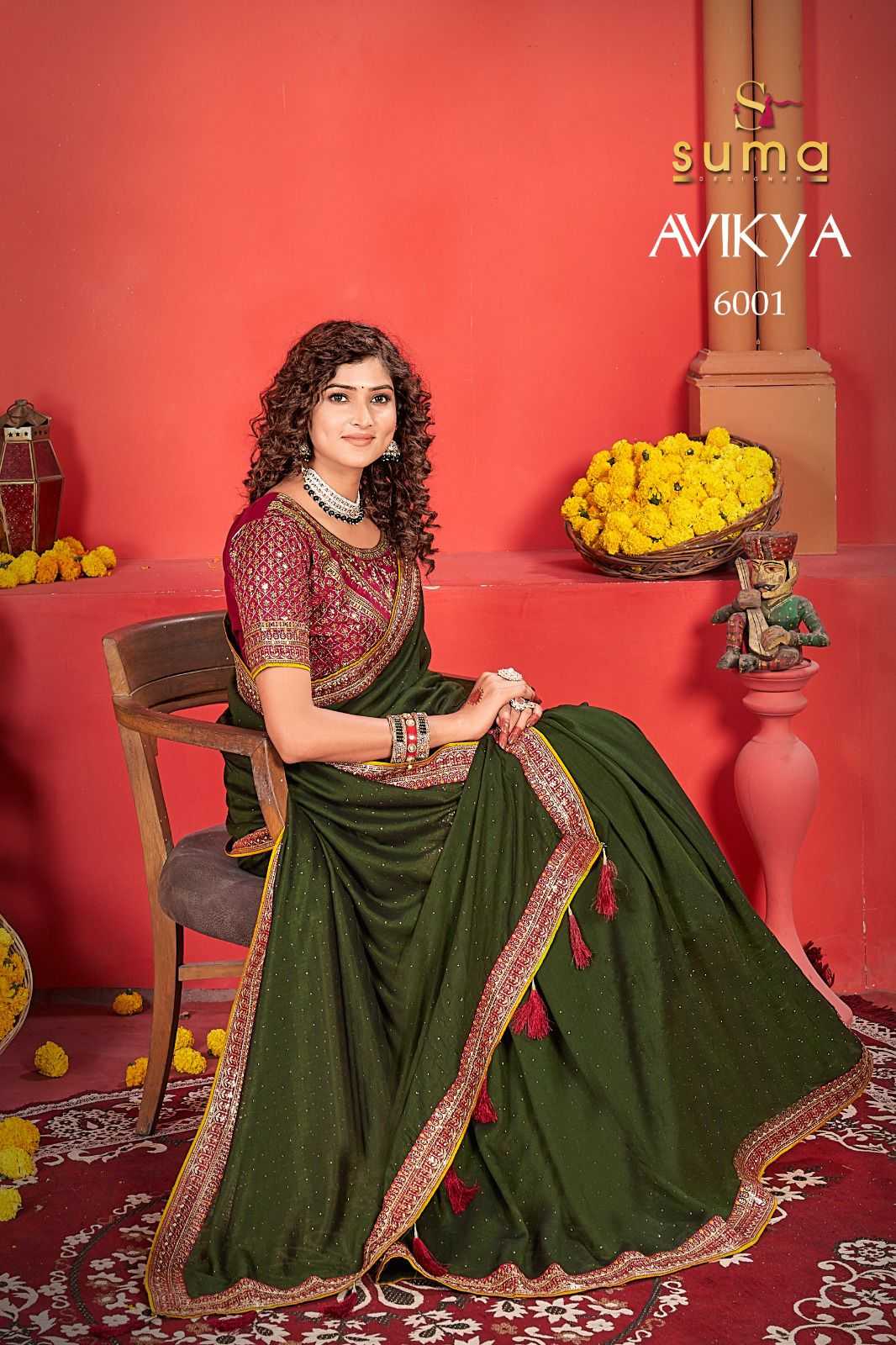 Ynf Soft Vichitra Sarees Karwa Chauth Sarees Festive Collections Wholesale Designer Sarees Heavy Work Sarees Holi Collections Manufacturer