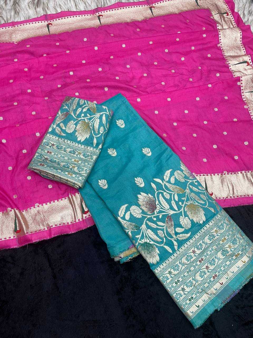 Ynf Tissue RIN124 Tissue Paithani Half saree Sarees Diwali Collections Festive Collections Wholesale Half Sarees Jacquard Saree Festive Sarees Manufacturer