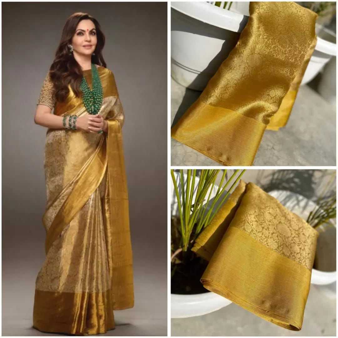 Ynf Tissue Silk KESH131 NITA AMBANI Vol-1 Sarees Silk Sarees Bollywood Collections Wholesale Kanjeevaram Sarees Tissue Silk Saree Zari Sarees Nita Ambani Manufacturer