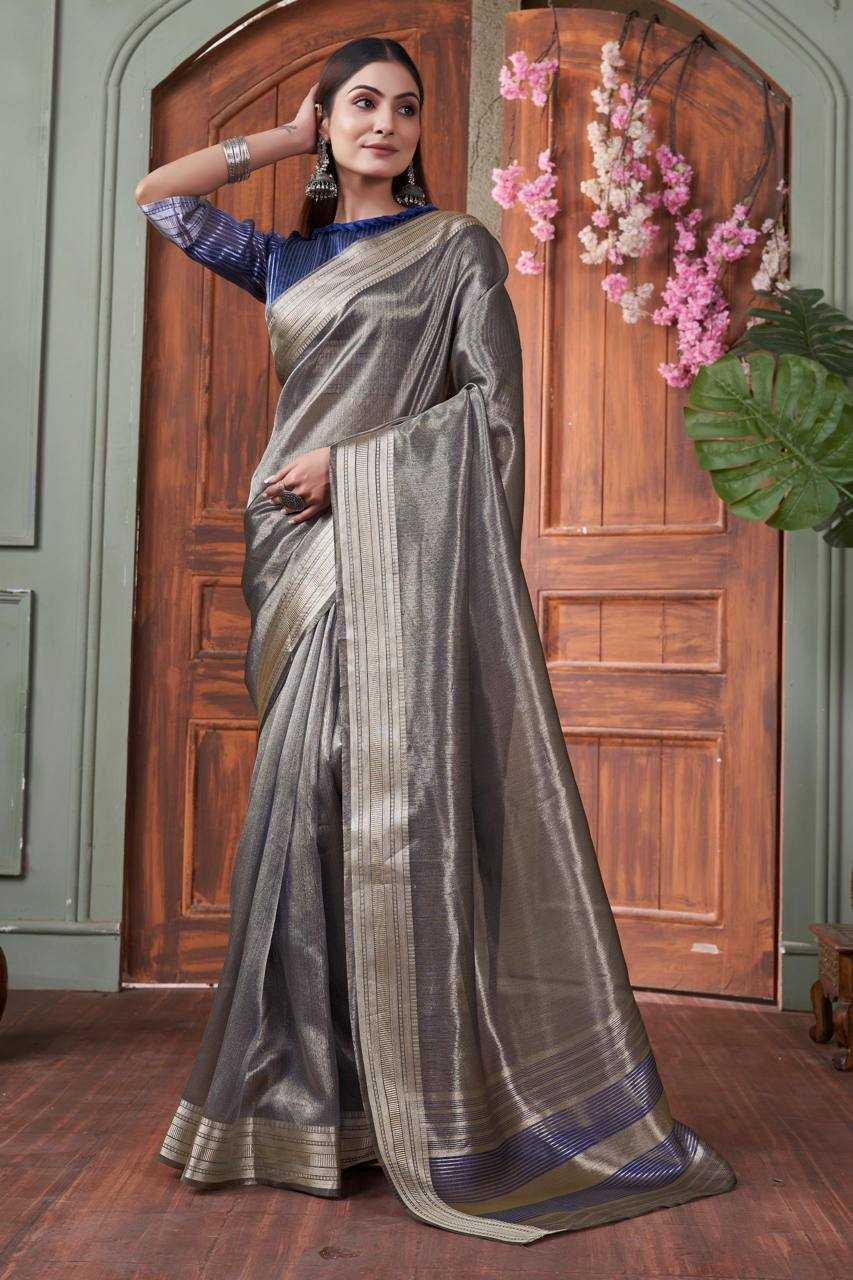 Ynf Tissue Silk RIN170 RUD01 Sarees Wholesale Tissue Silk Saree Jacquard Saree Sarees With Blouse Manufacturer