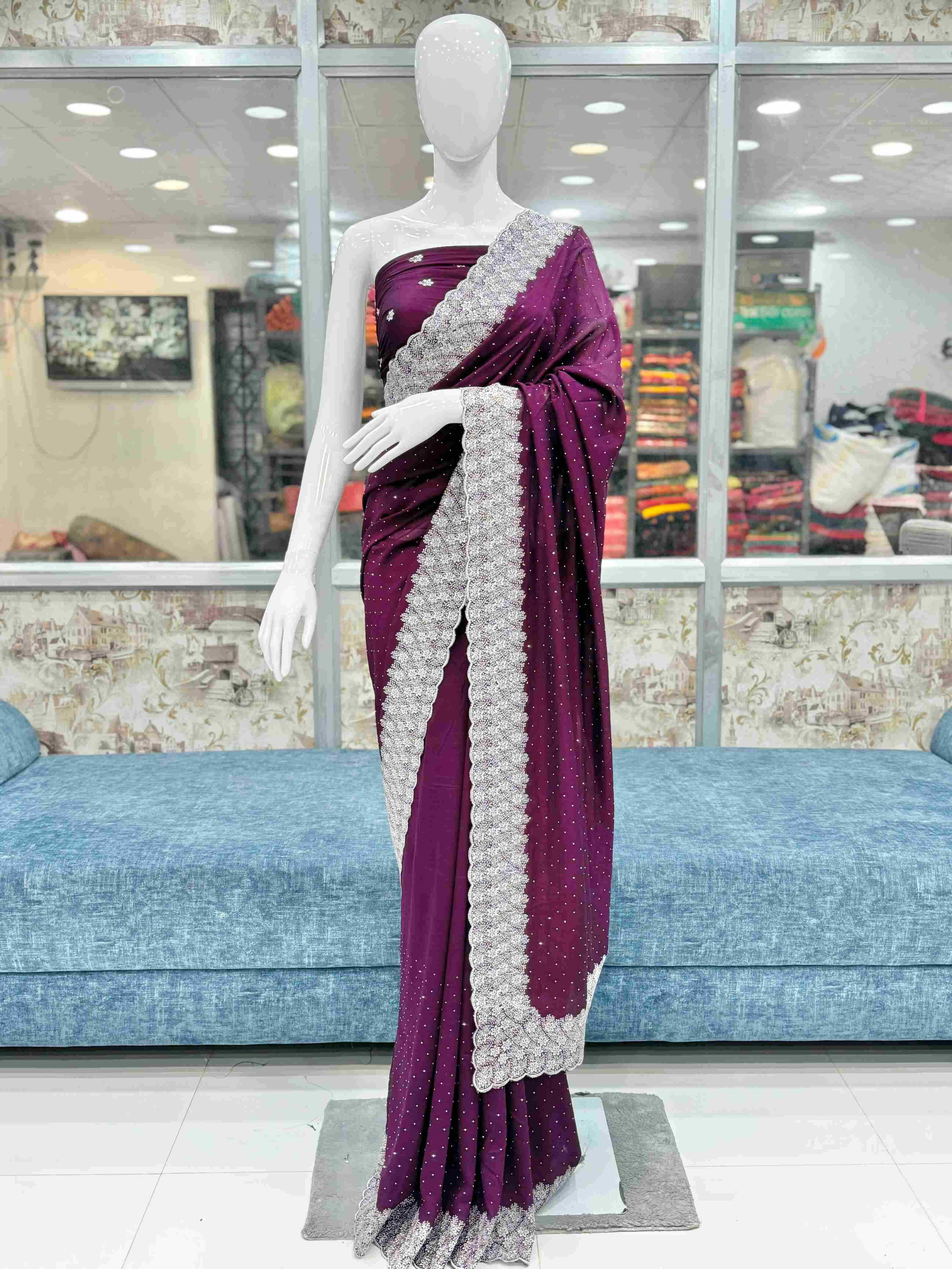 Ynf Vichitra Silk KESH114 2690 Silk Sarees Wholesale Designer Silk Sarees Pure Zari Silk Sarees Silk Sarees With Stone Work Manufacturer