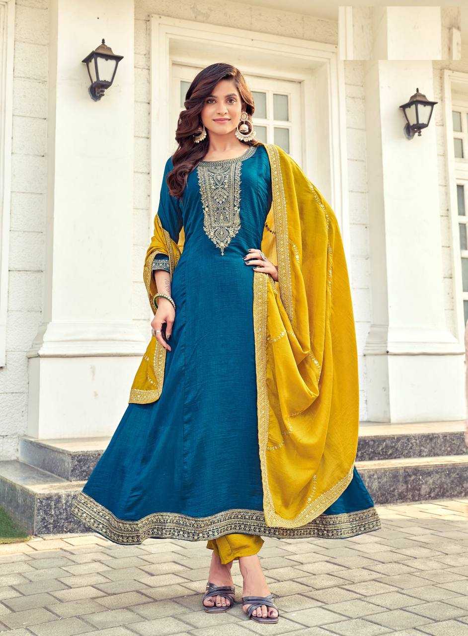 Ynf Vichitra Silk RIN125 KALINI Suits & Dresses Wedding Collections Festive Collections Wholesale Ladies Suits Embroidery Suits Wedding Outfits Manufacturer