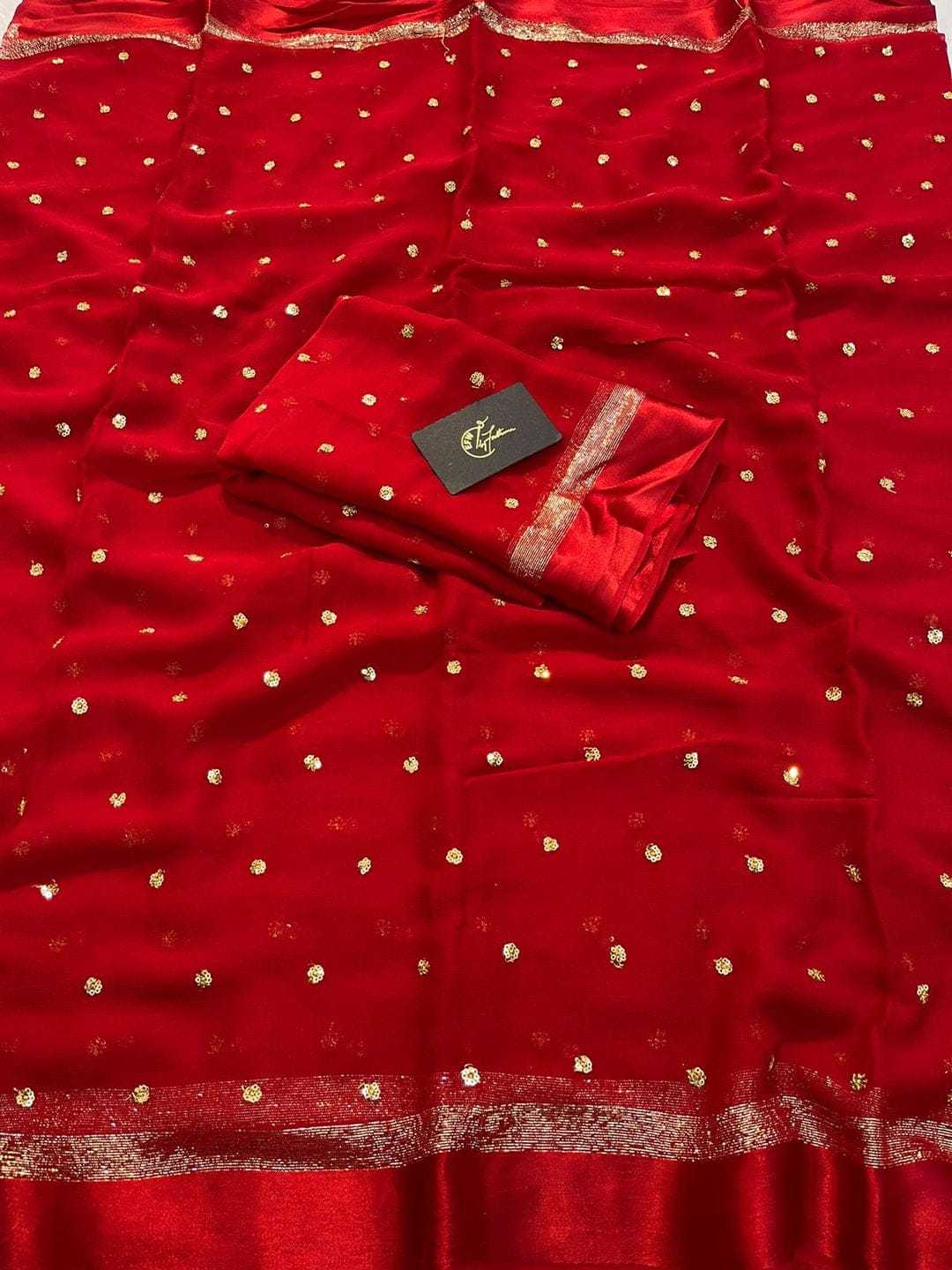 Ynf Viscose KESH195 KRF33 Sarees Diwali Collections Festive Collections Wholesale Georgette Sarees Work Sarees Viscose Saree Manufacturer