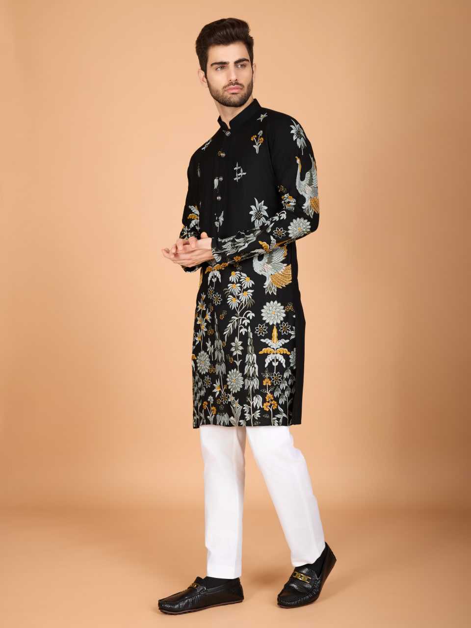 Ynf Viscose Rayon KESH417 61121 Mens Wear Diwali Collections Festive Collections Wholesale Mens Kurtas Casual Wear Men Wedding kurta Manufacturer