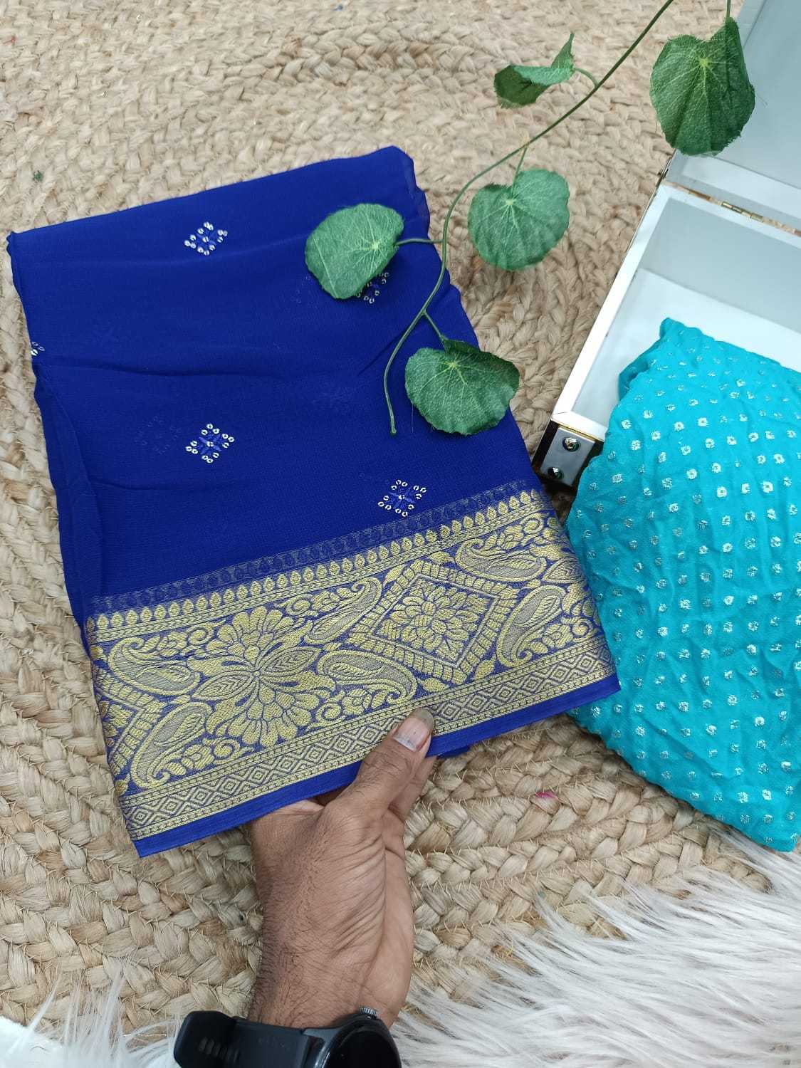 Ynf Viscose RIN178 SNT07 Sarees Wedding Collections Festive Collections Wholesale Georgette Sarees Zari Border Sarees Viscose Saree Manufacturer