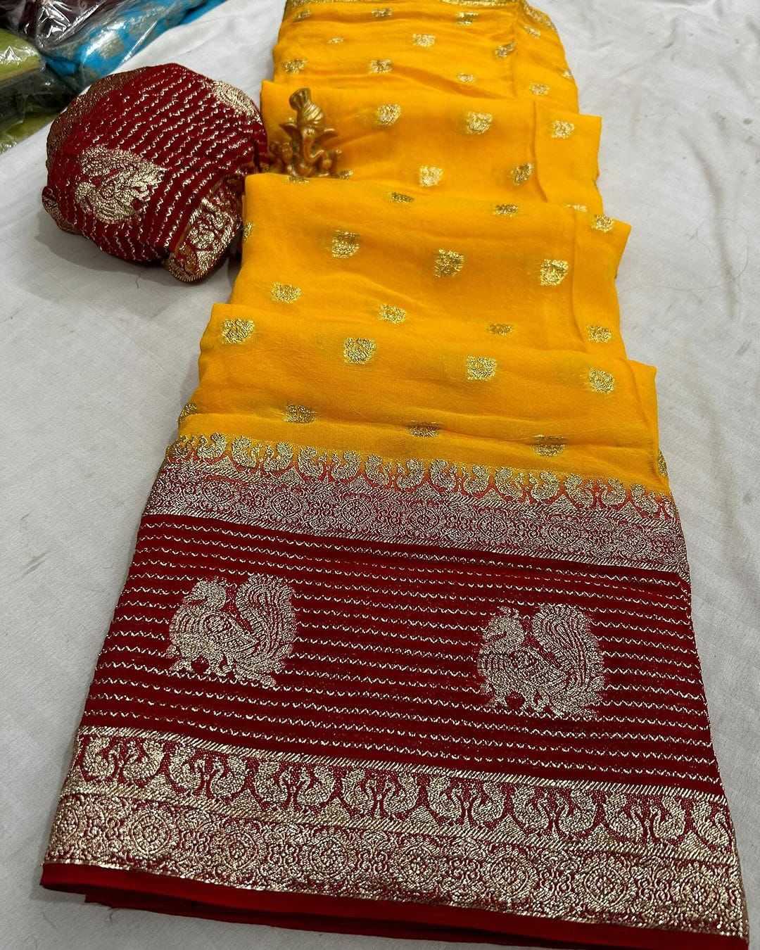 Ynf Viscouse Crushed Georgette RIN104 APE100 Sarees Wedding Collections Festive Collections Wholesale Party Wear Sarees Georgette Sarees Viscose Saree Manufacturer