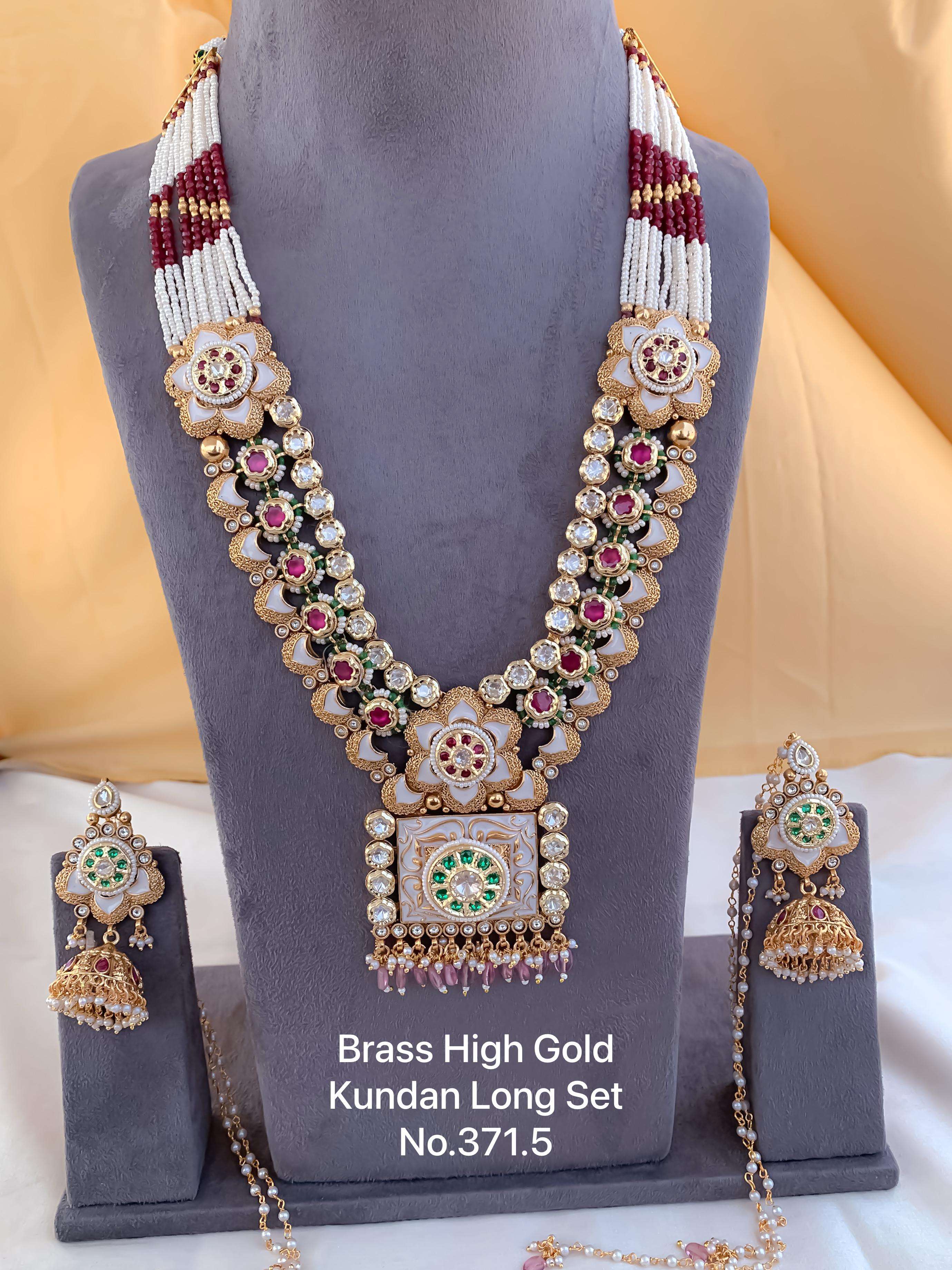 YNF BRASS KESH476 SMN03-1 WOMENS JEWELLERY WHOLESALE LONG SETS MANUFACTURER