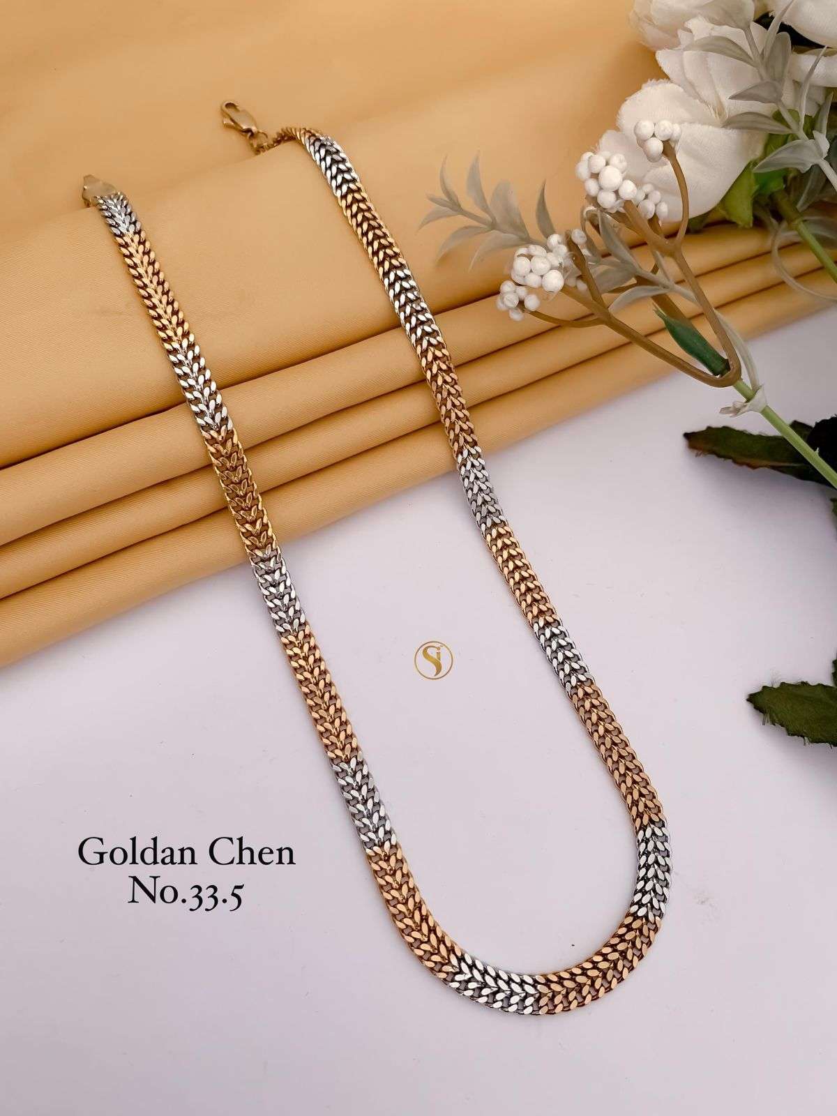 YNF BRASS KESH476 SMN42-32 WOMENS JEWELLERY WHOLESALE GOLD CHAIN MANUFACTURER