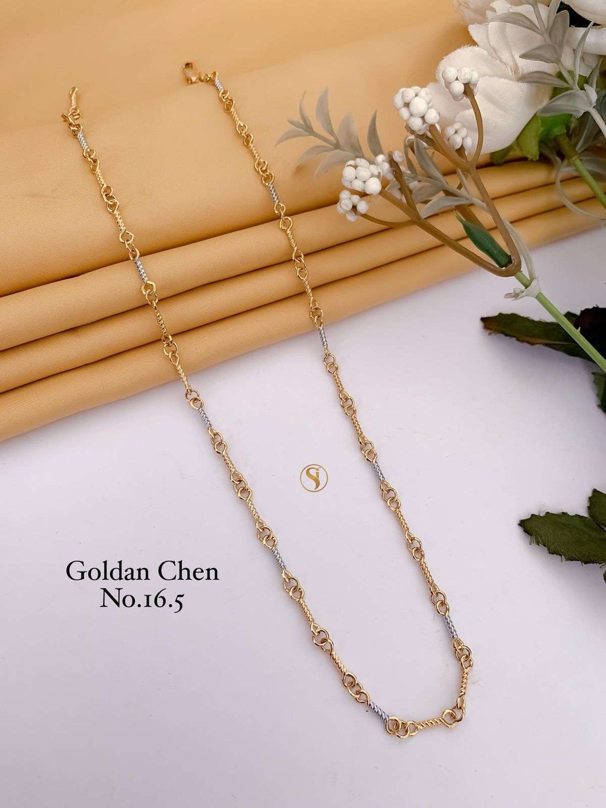 YNF BRASS KESH476 SMN42-38 WOMENS JEWELLERY WHOLESALE GOLD CHAIN MANUFACTURER