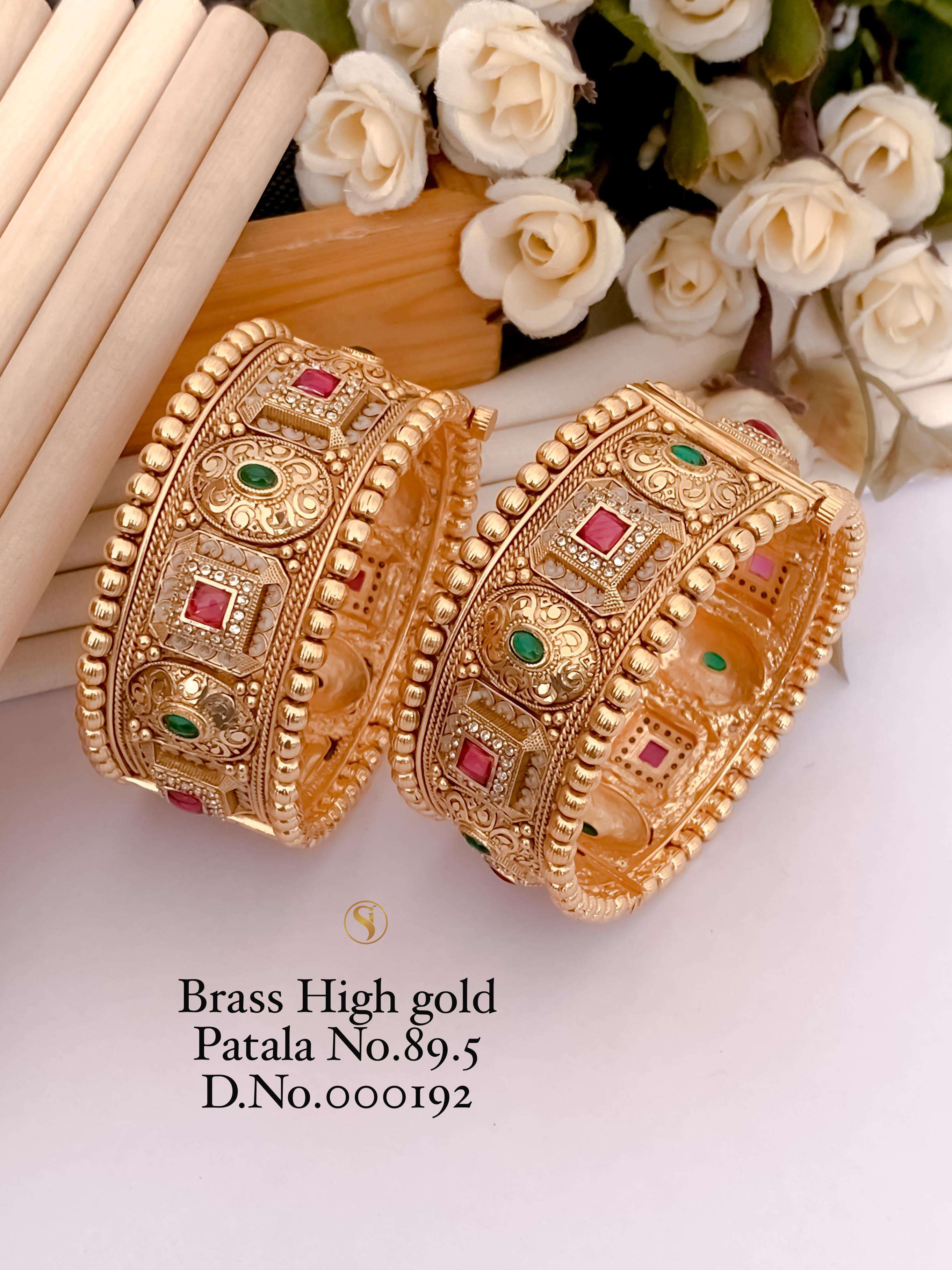 YNF BRASS KESH476 SMN45-2 WOMENS JEWELLERY WHOLESALE RAJWADI KANGAN MANUFACTURER