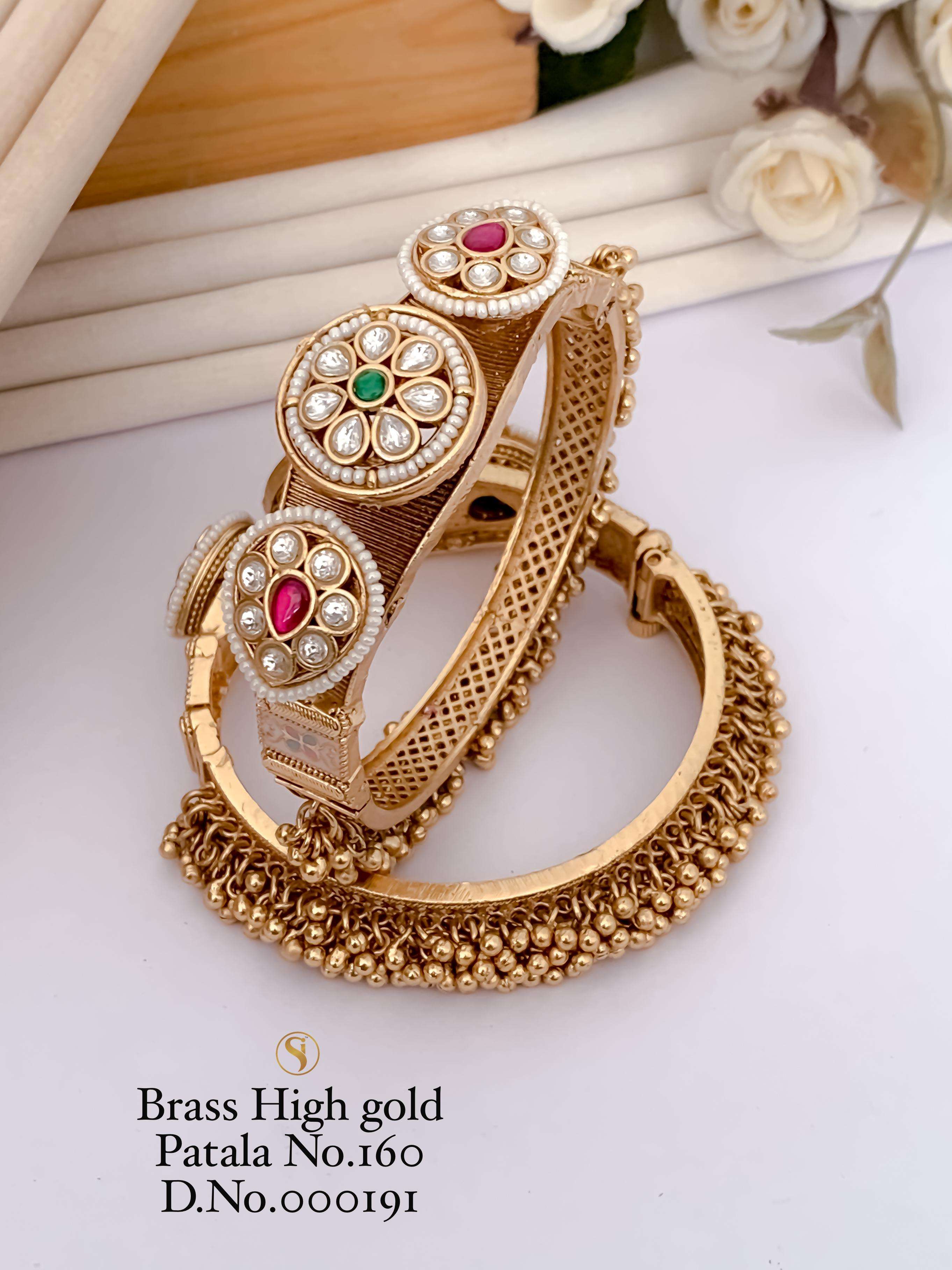 YNF BRASS KESH476 SMN45-6 WOMENS JEWELLERY WHOLESALE RAJWADI KANGAN MANUFACTURER