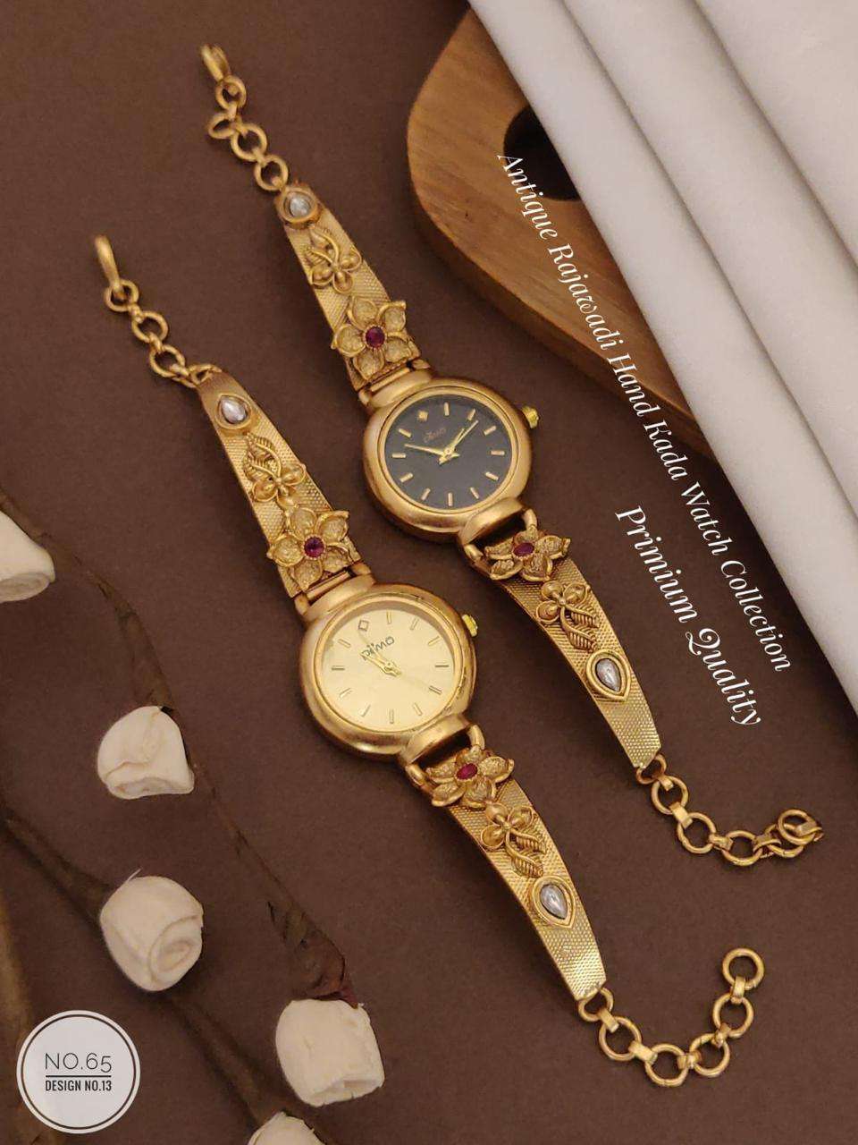 YNF BRASS KESH480 SGJ03-23 WOMENS JEWELLERY WHOLESALE TRADITIONAL WATCH SET MANUFACTURER