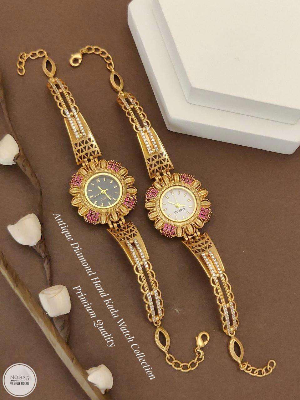 YNF BRASS KESH480 SGJ03-24 WOMENS JEWELLERY WHOLESALE TRADITIONAL WATCH SET MANUFACTURER