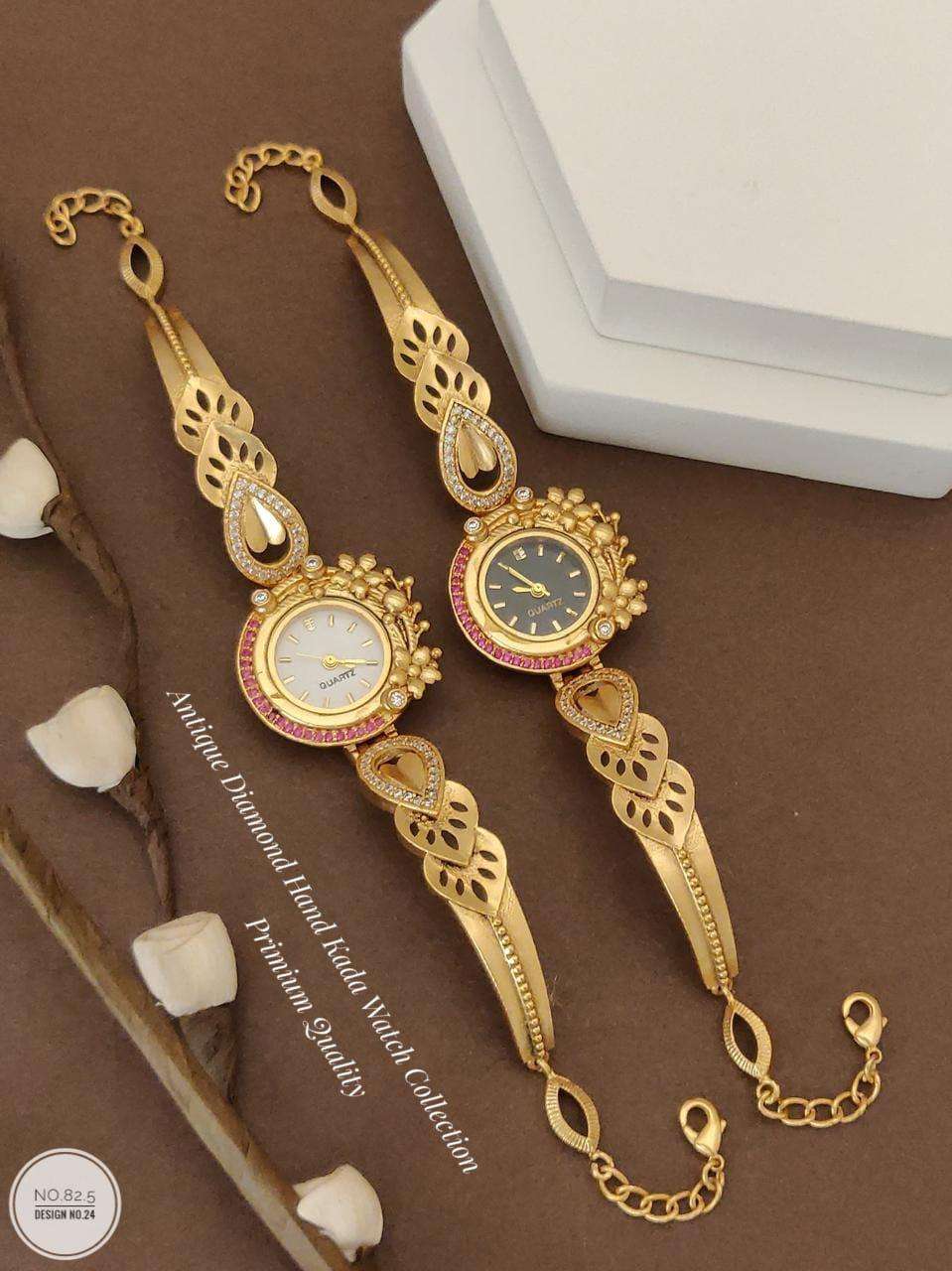 YNF BRASS KESH480 SGJ03-26 WOMENS JEWELLERY WHOLESALE TRADITIONAL WATCH SET MANUFACTURER