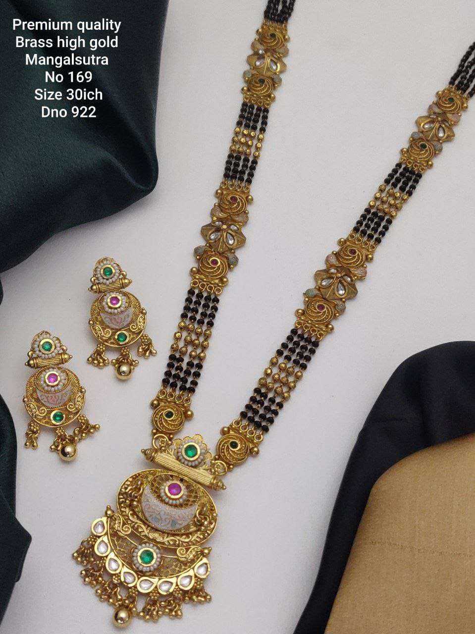 YNF BRASS KESH477 SKJ01-63 WOMENS JEWELLERY WHOLESALE MANGALSUTRA SET MANUFACTURER