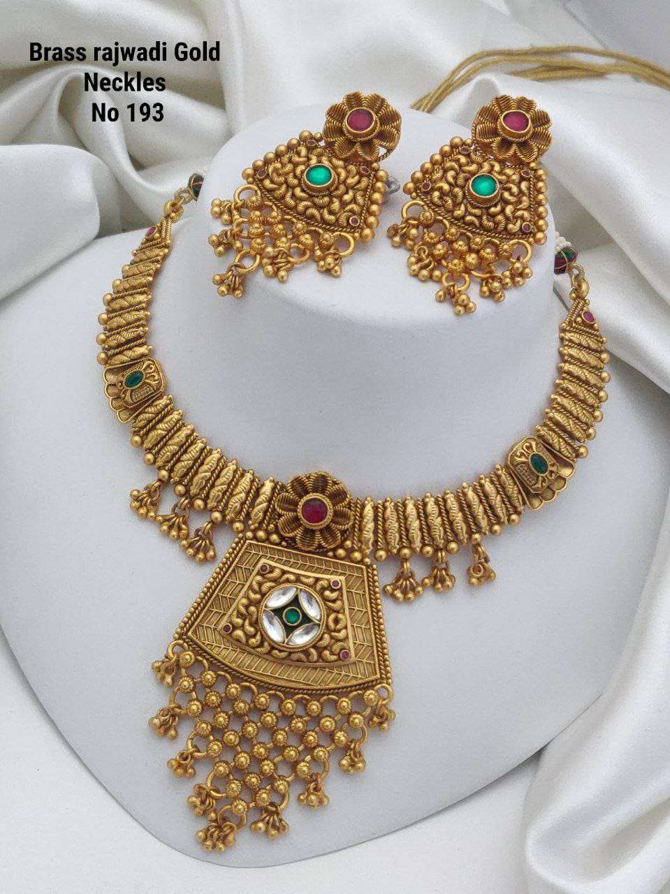 YNF BRASS KESH477 SMN09-81 WOMENS JEWELLERY WHOLESALE NECKLACE SET MANUFACTURER