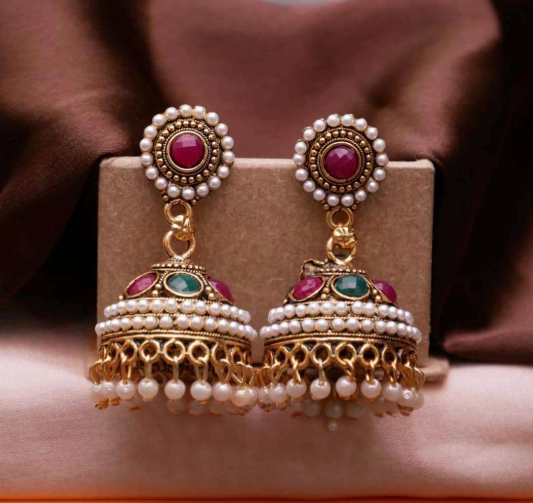 YNF BRASS KESH191 KAC386 WOMENS JEWELLERY WHOLESALE JHUMKA EARRINGS MANUFACTURER