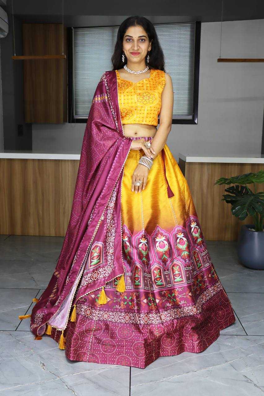 Ynf Art Silk RIN119 7131 Lehengas Wholesale Designer Lehenga Silk Lehenga Printed Lehenga Manufacturer