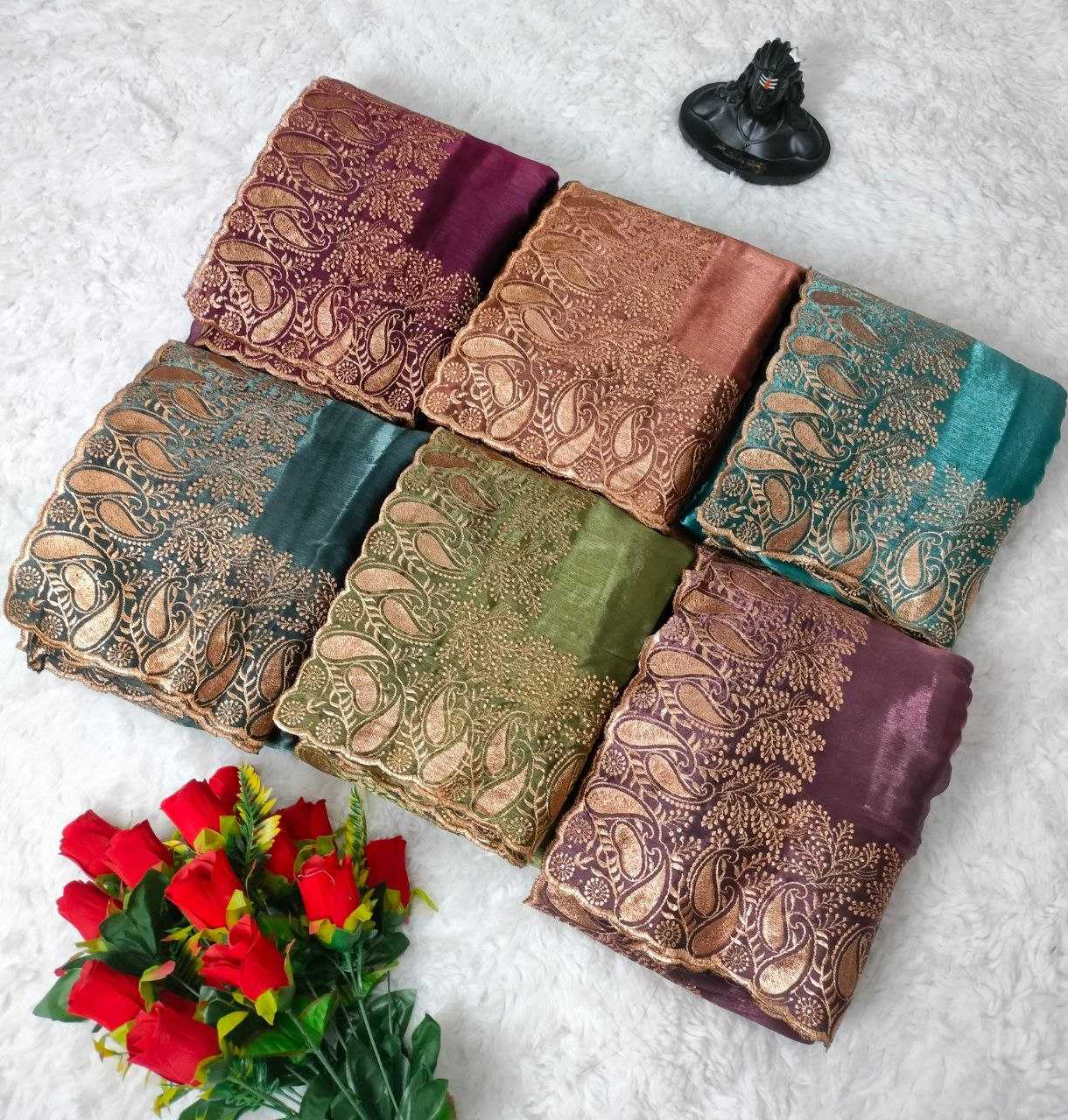 Ynf Burberry Silk RIN214 Kerry Sarees Wholesale Fancy Sarees Manufacturer