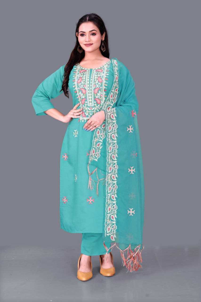 Ynf Chanderi Silk RIN193 SHC05 Suits & Dresses Wholesale Printed Suits Embroidery Suits Chanderi Suit Manufacturer