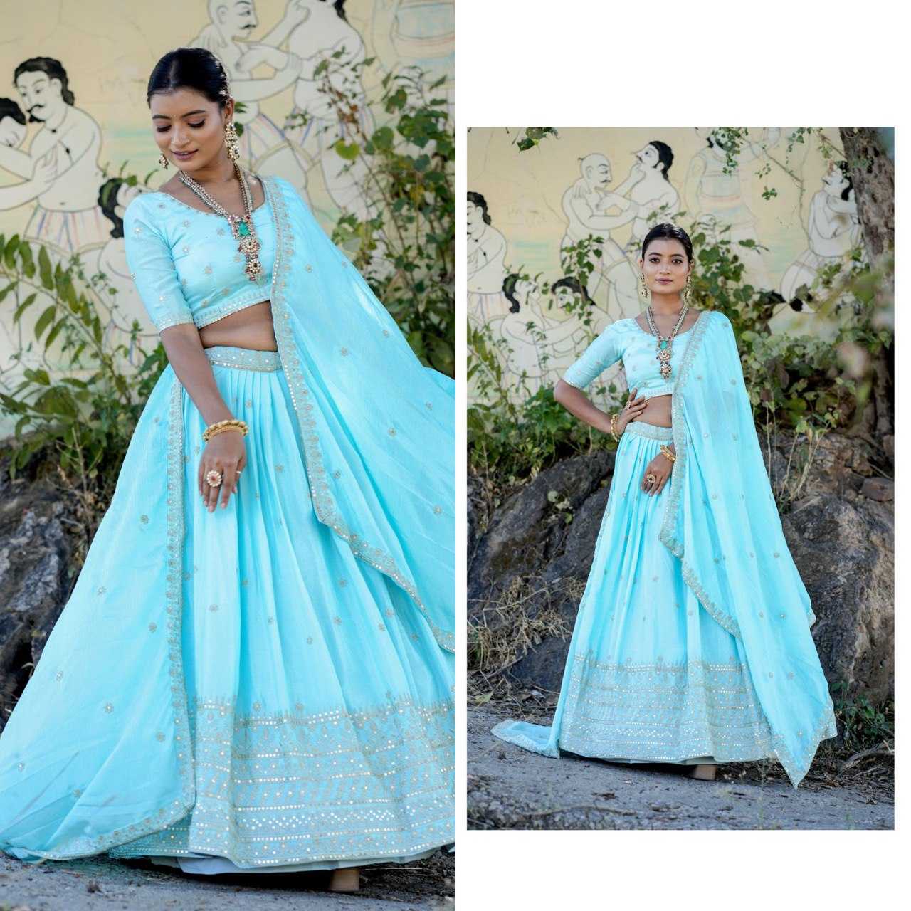 Ynf Chinon RIN119 GRTN9028 Lehengas Wholesale Traditional Lehenga Embroidered Lehenga Lightweight Lehenga Manufacturer