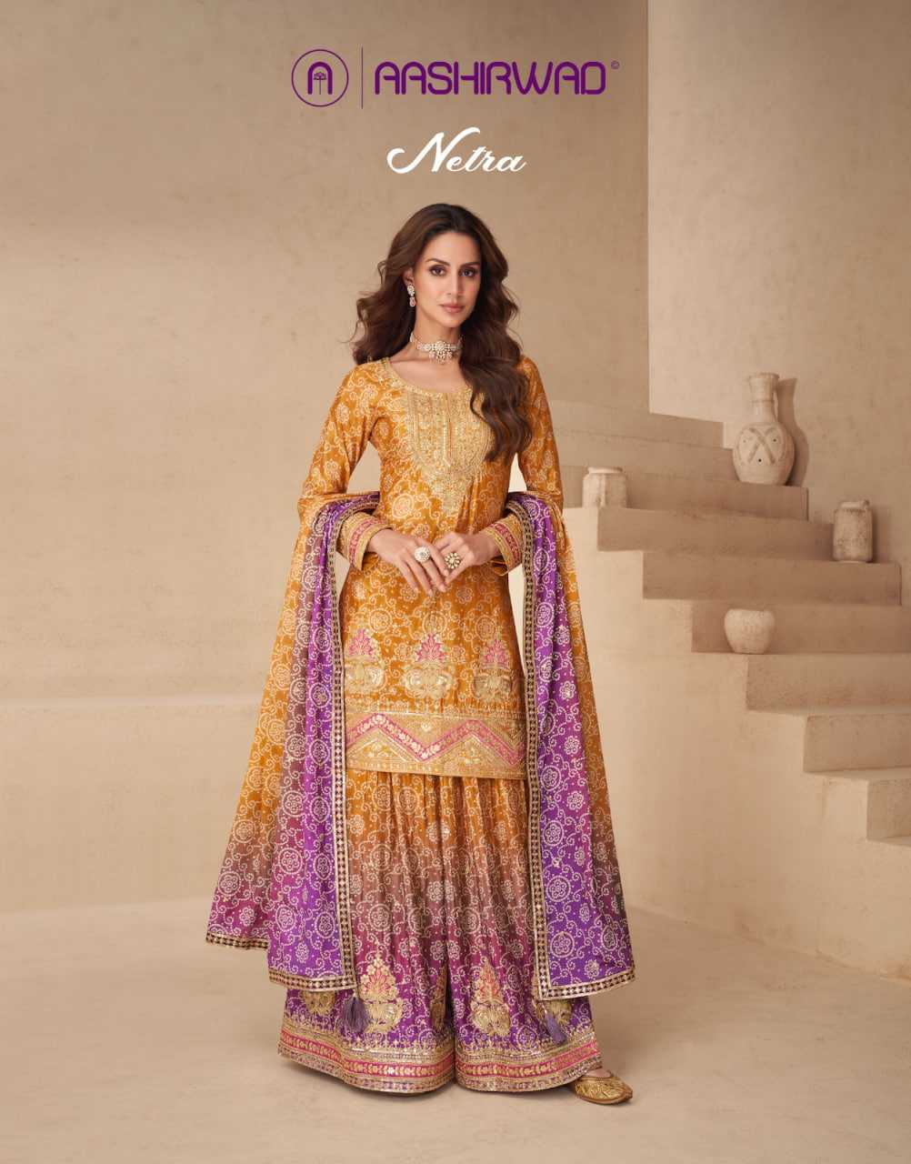 Ynf Chinon RIN184 NETRA Suits & Dresses Wholesale Ladies Suits Sharara Salwar Suits Printed Suits Manufacturer