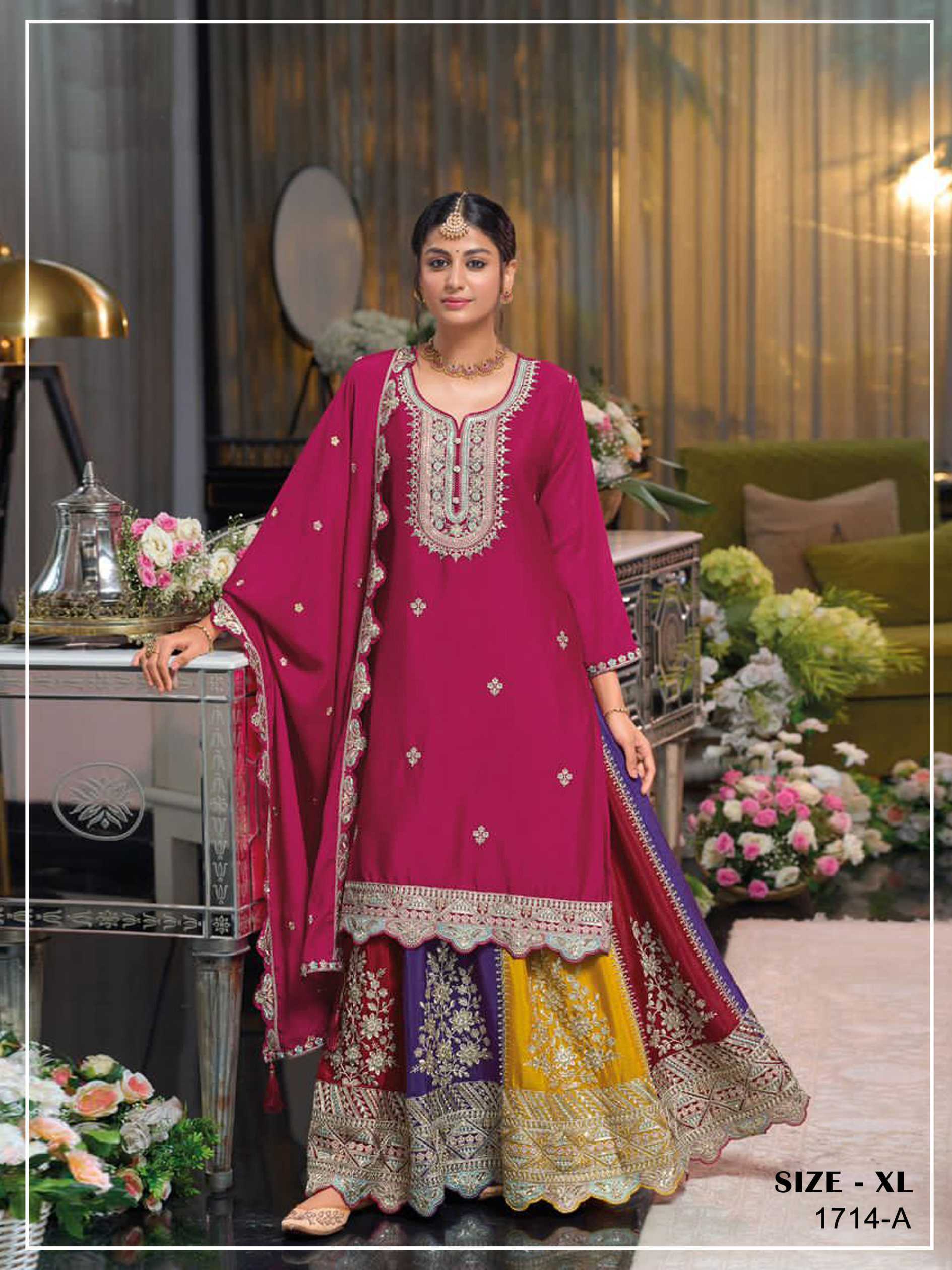 Ynf Chinon RIN187 4285 Suits & Dresses Wholesale Bridal Suits Designer Suits Handwork Suits Manufacturer