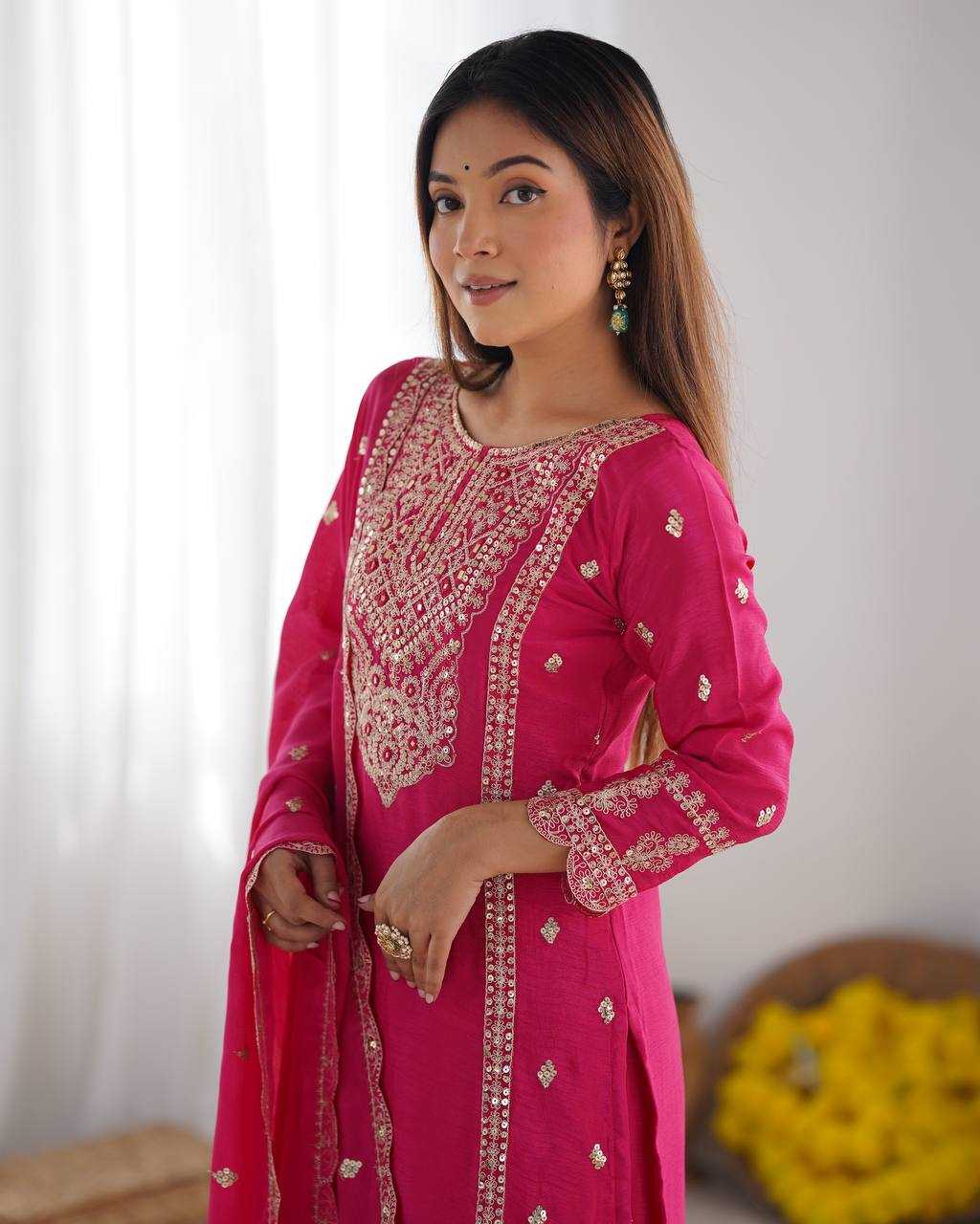 Ynf Chinon Silk RIN187 4283 Suits & Dresses Wholesale Bridal Suits Designer Suits Silk Suits Manufacturer