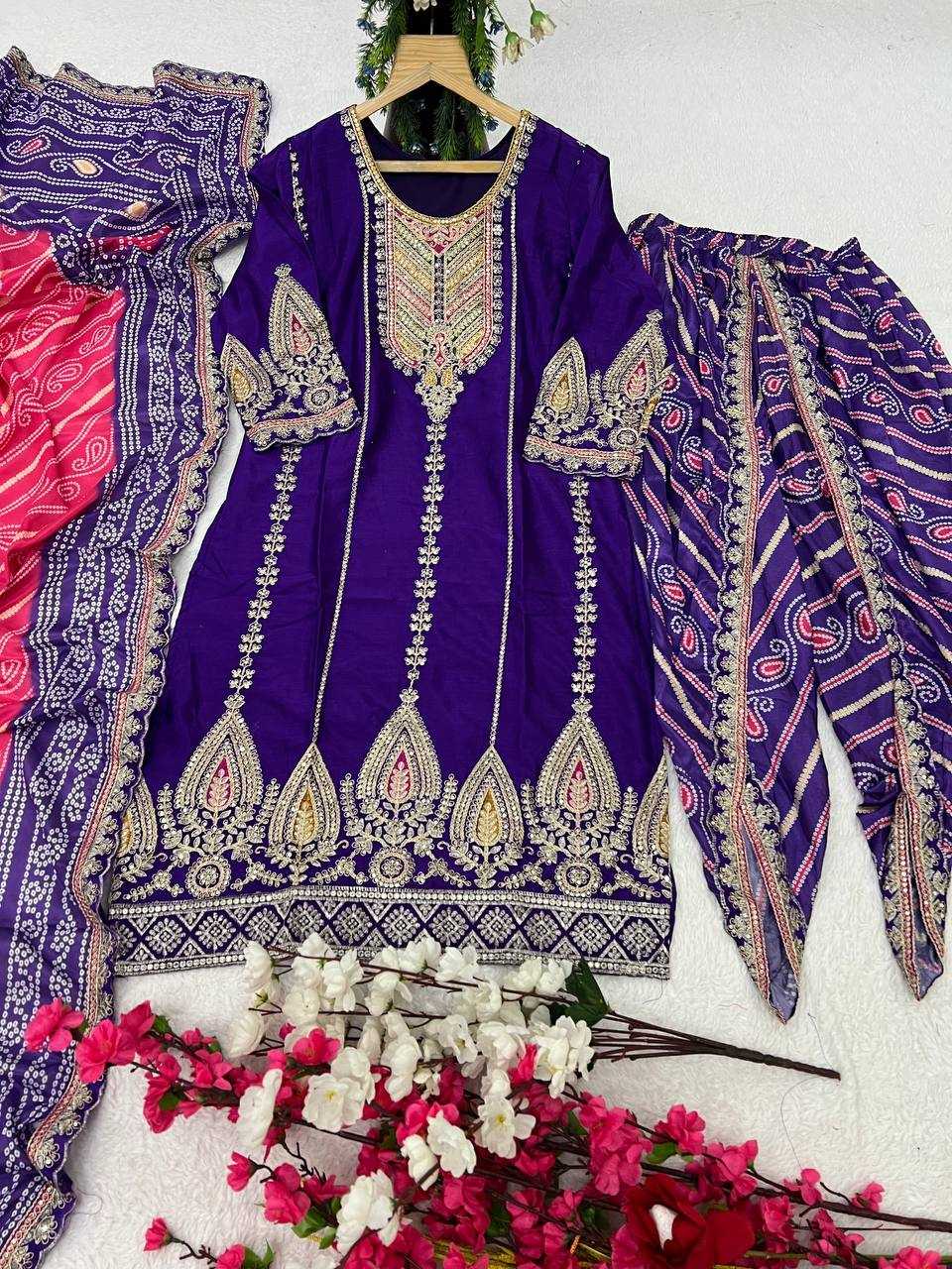 Ynf Chinon Silk RIN194 3150 Suits & Dresses Wholesale Ladies Suits Sharara Salwar Suits Embroidery Suits Manufacturer