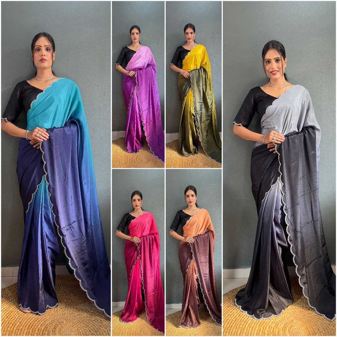 Ynf Chinon Silk RIN214 088 Sarees Wholesale Party Wear Sarees Fancy Sarees Manufacturer