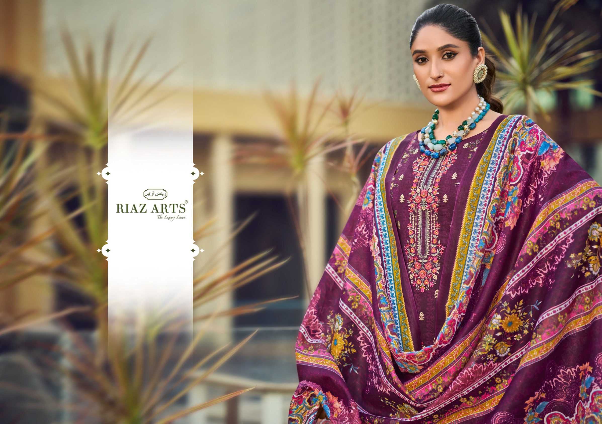 Ynf Cotton Cambric RIN186 RIAZ ARTS-RIAZ QURBAT Setwise Collections Wholesale Pakistani Suits Catalogs Dresses & Suits Catalogs Manufacturer