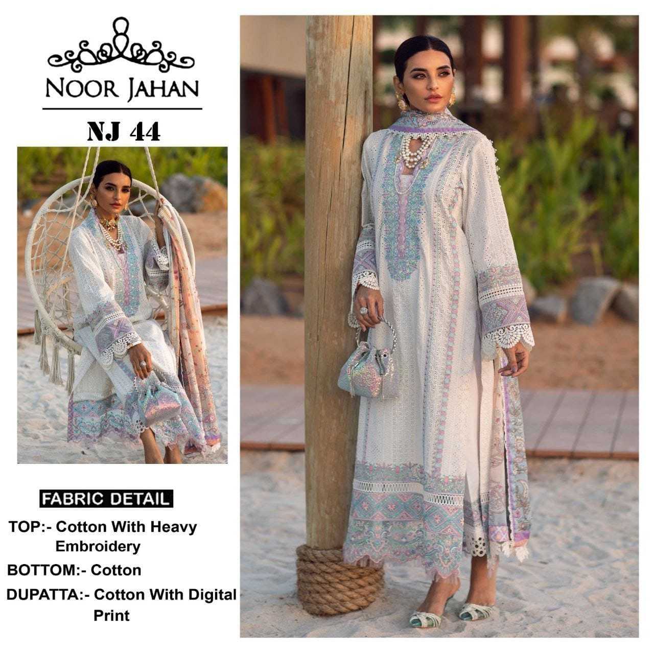 Ynf Cotton KESH444 Noor Jahan-NJ 44 Suits & Dresses Islamic Clothing Festive Collections Wholesale Pakistani Suits Embroidery Suits Cotton Suits Manufacturer