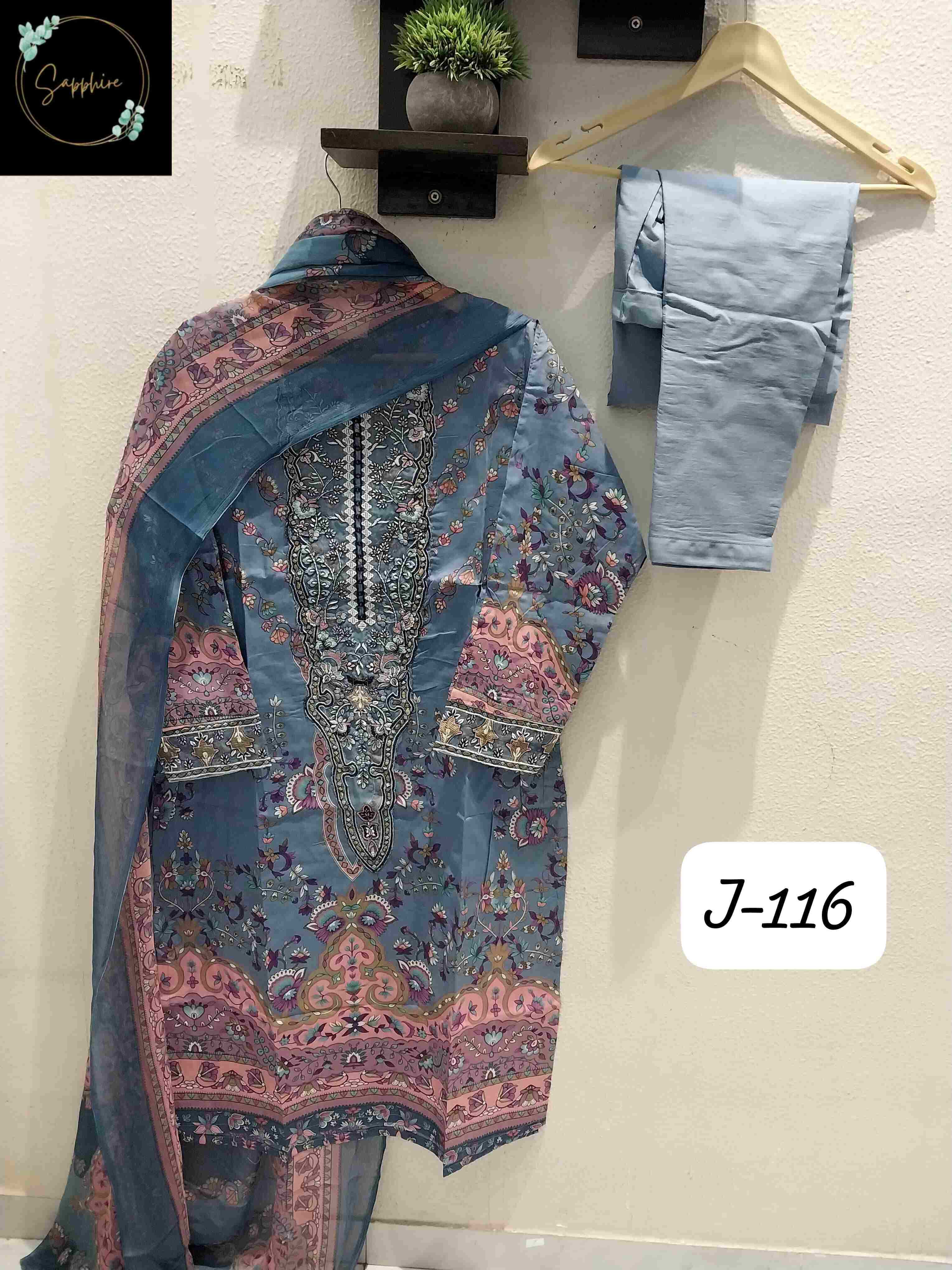 Ynf Cotton KESH444 SAPPHIRE JAZMIN VOL-115 Suits & Dresses Islamic Clothing Festive Collections Wholesale Pakistani Suits Kashmiri Suits Cotton Suits Manufacturer