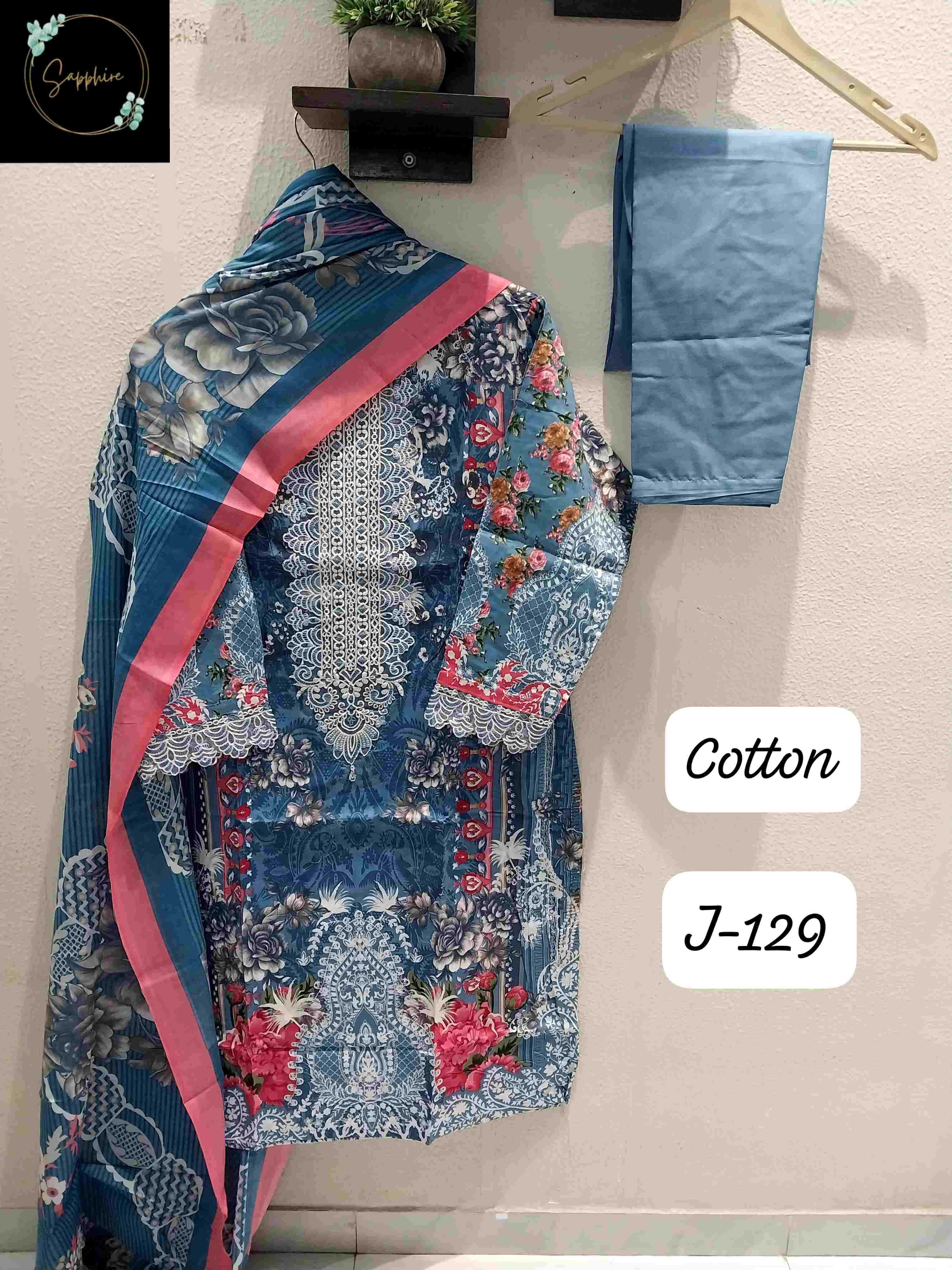 Ynf Cotton KESH444 SAPPHIRE JAZMIN VOL-129 Suits & Dresses Islamic Clothing Festive Collections Wholesale Pakistani Suits Afghani Suits Kashmiri Suits Manufacturer