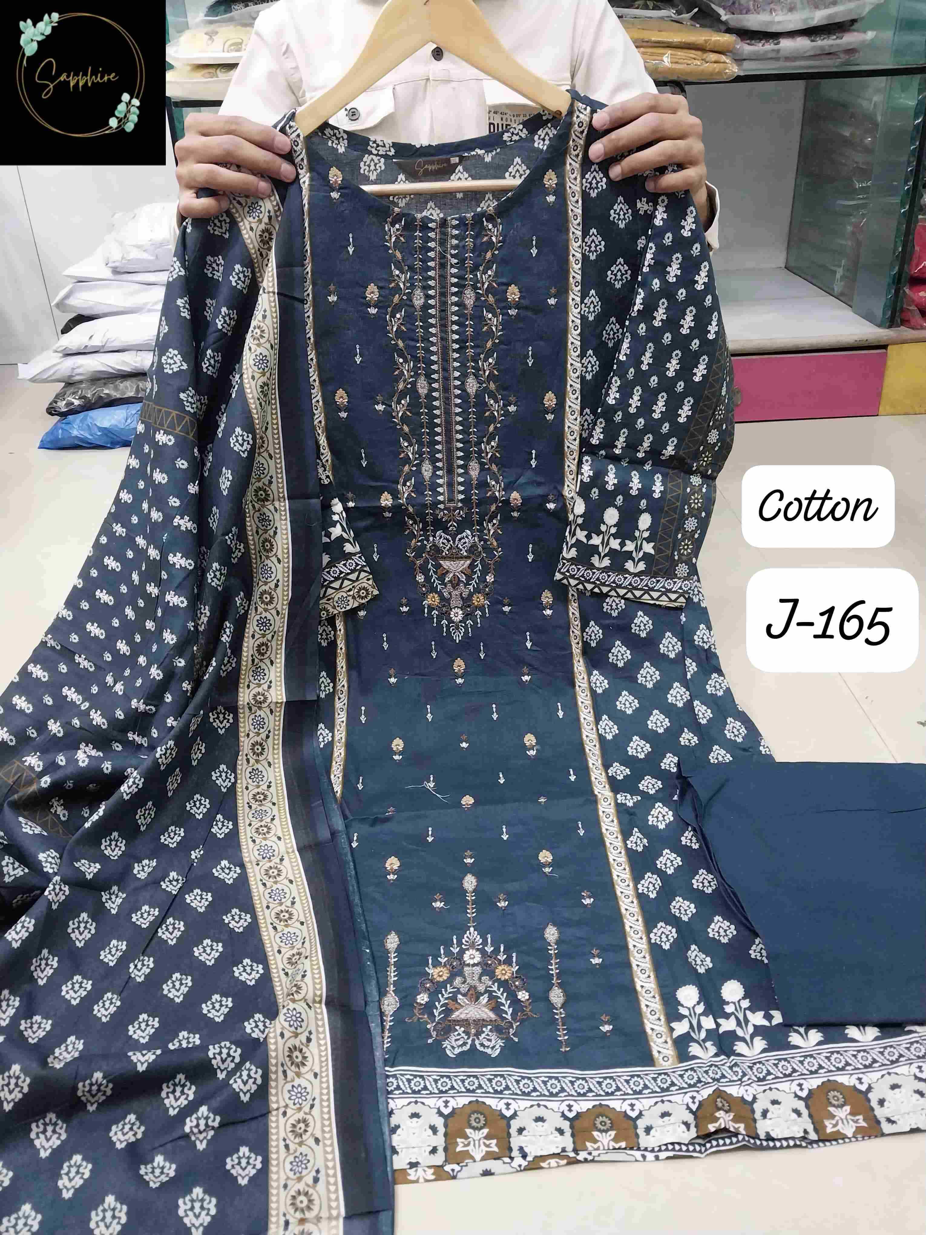 Ynf Cotton KESH444 SAPPHIRE JAZMIN VOL-165 Suits & Dresses Islamic Clothing Festive Collections Wholesale Pakistani Suits Embroidery Suits Cotton Suits Manufacturer