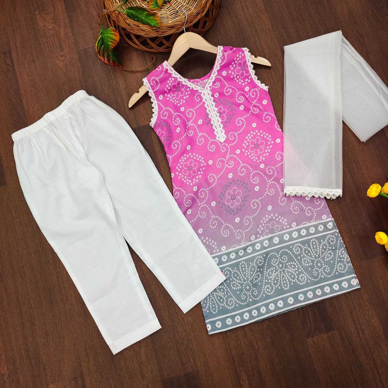 Ynf Cotton KESH461 Jaypuri Kids Wear Wholesale Top & Pant Girls Kurti Manufacturer