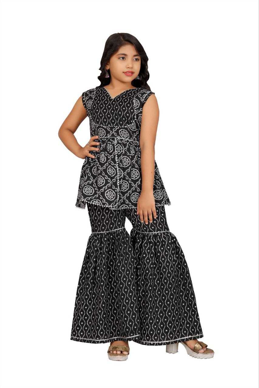 Ynf Cotton KESH461 Zankar Kids Wear Wholesale Kids Sharara Girls Ethnic Wear Manufacturer