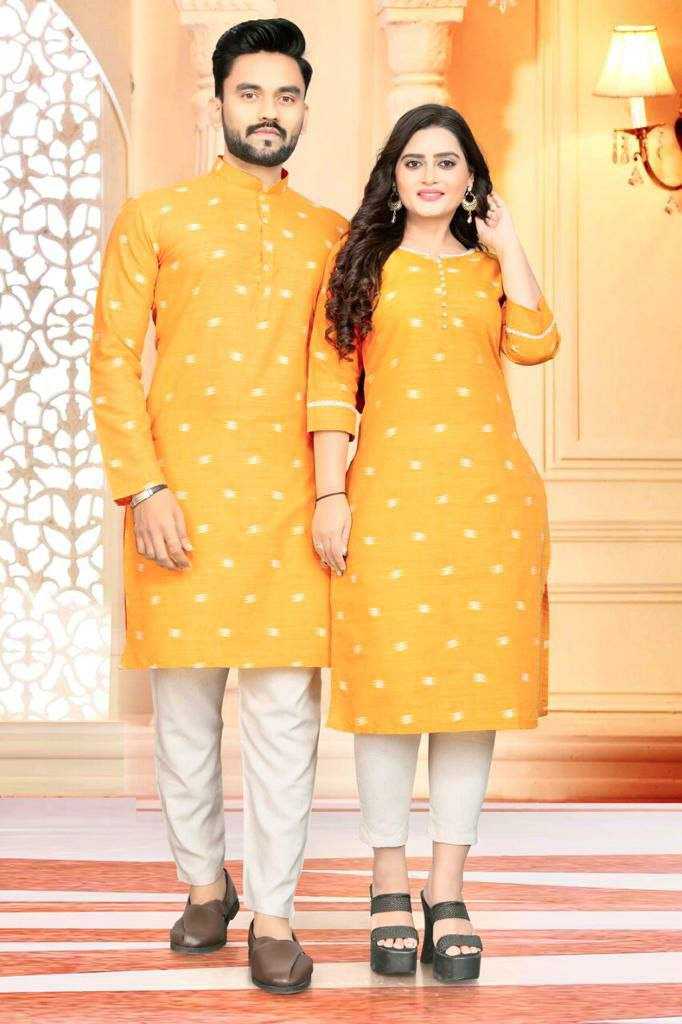 Ynf Cotton RIN173 HUMSUFAR Couple Wear Wholesale Couple Matching Ethnic Outfits Festive Matching Couple Dresses Manufacturer