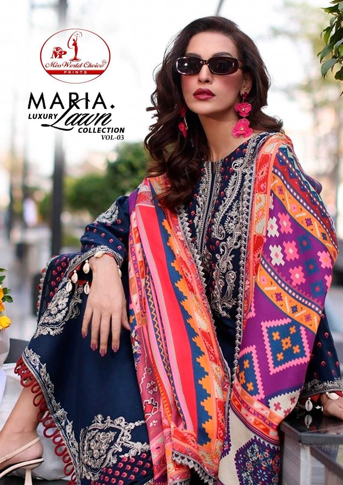 Ynf Cotton RIN186 Missworld choice-MARIA VOL-3 Suits & Dresses Islamic Clothing Festive Collections Wholesale Pakistani Suits Designer Suits Eid Collections Manufacturer