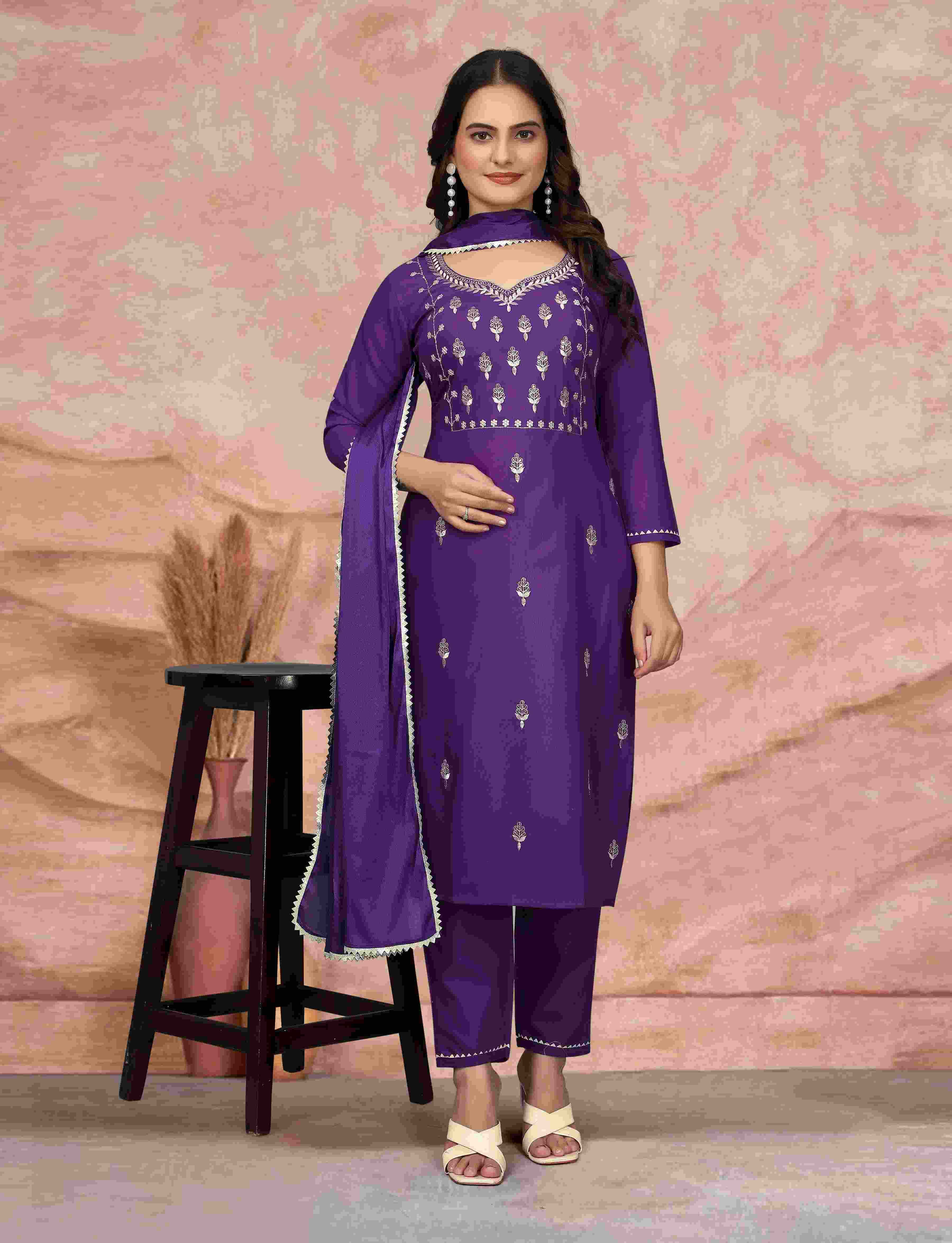 Ynf Cotton RIN210 Jasmin Suits & Dresses Wholesale Ladies Suits Cotton Suits A-Line Suits Manufacturer