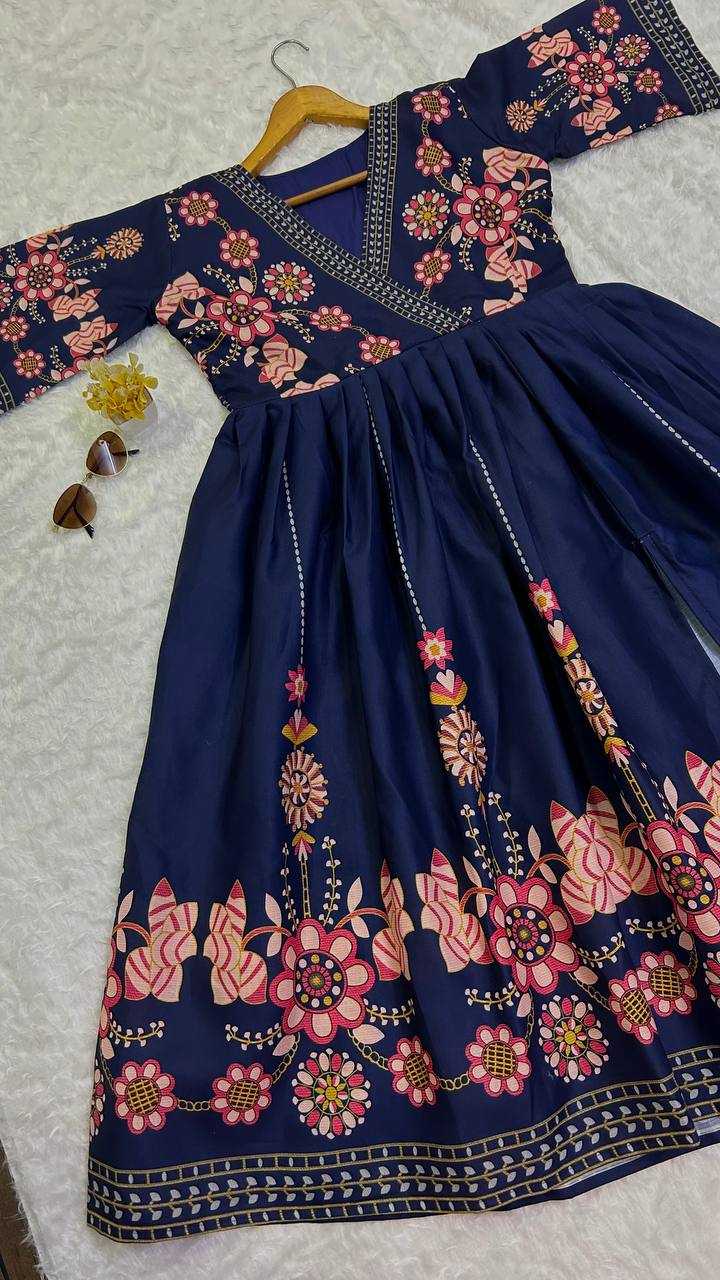 Ynf Cotton RIN213 L254 Gowns Wholesale Printed Gowns Anarkali Gown Long Gowns Manufacturer