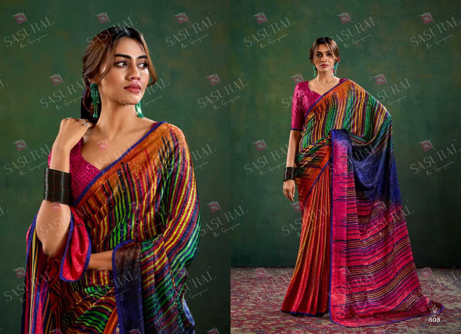 Ynf Crepe KESH416 SASURAL-SOPHIA Sarees Wedding Collections Festive Collections Wholesale Printed Sarees Hand Work Sarees Jacquard Saree Manufacturer