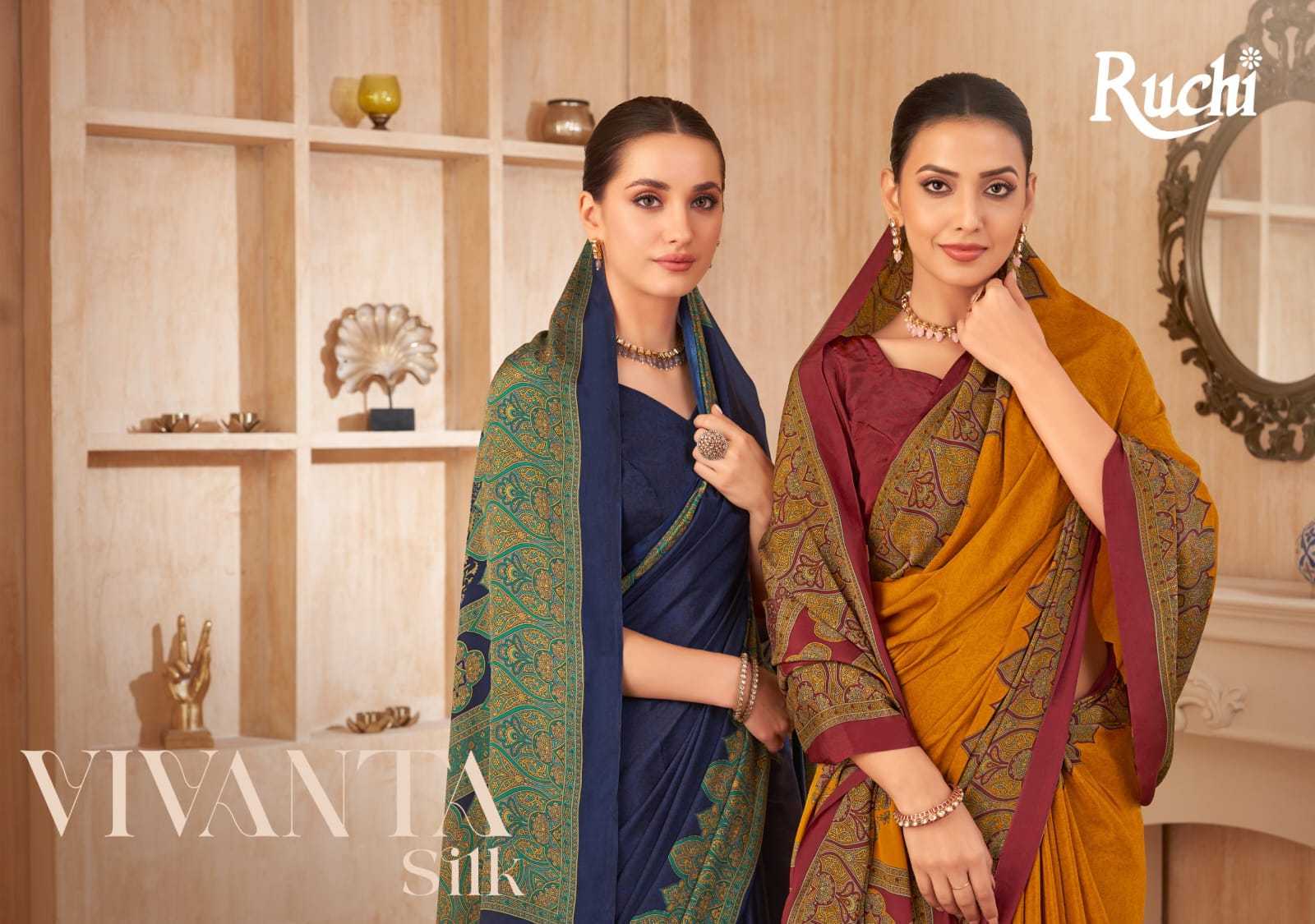 Ynf Crepe Silk KESH416 Ruchi-VIVANTA SILK Silk Sarees Wedding Collections Festive Collections Wholesale Crepe Silk Saree Party Wear Silk Sarees Silk Sarees For Weddings Manufacturer