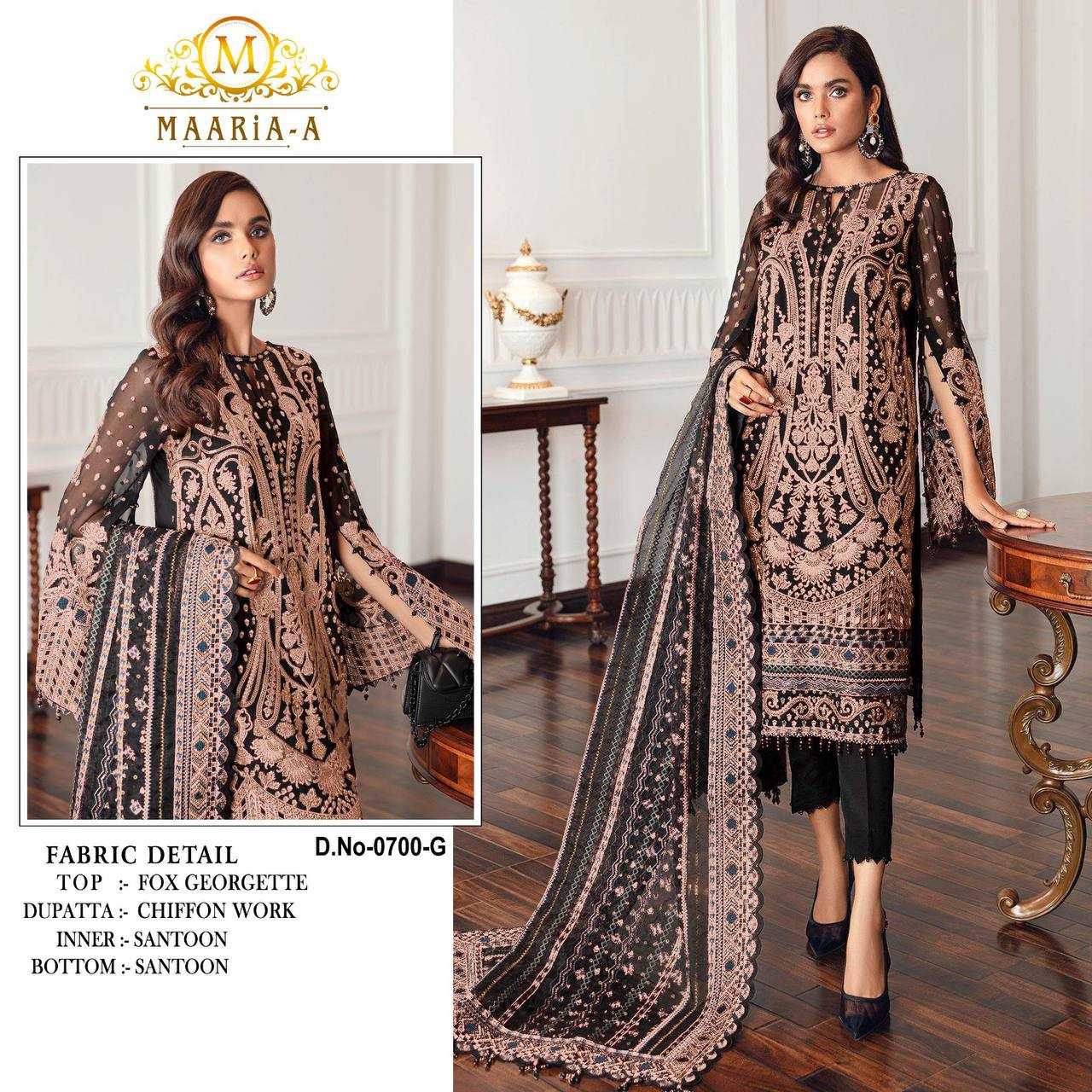 Ynf Faux Georgette RIN131 0700 Suits & Dresses Wholesale Kashmiri Suits Embroidery Suits A-Line Dresses Manufacturer