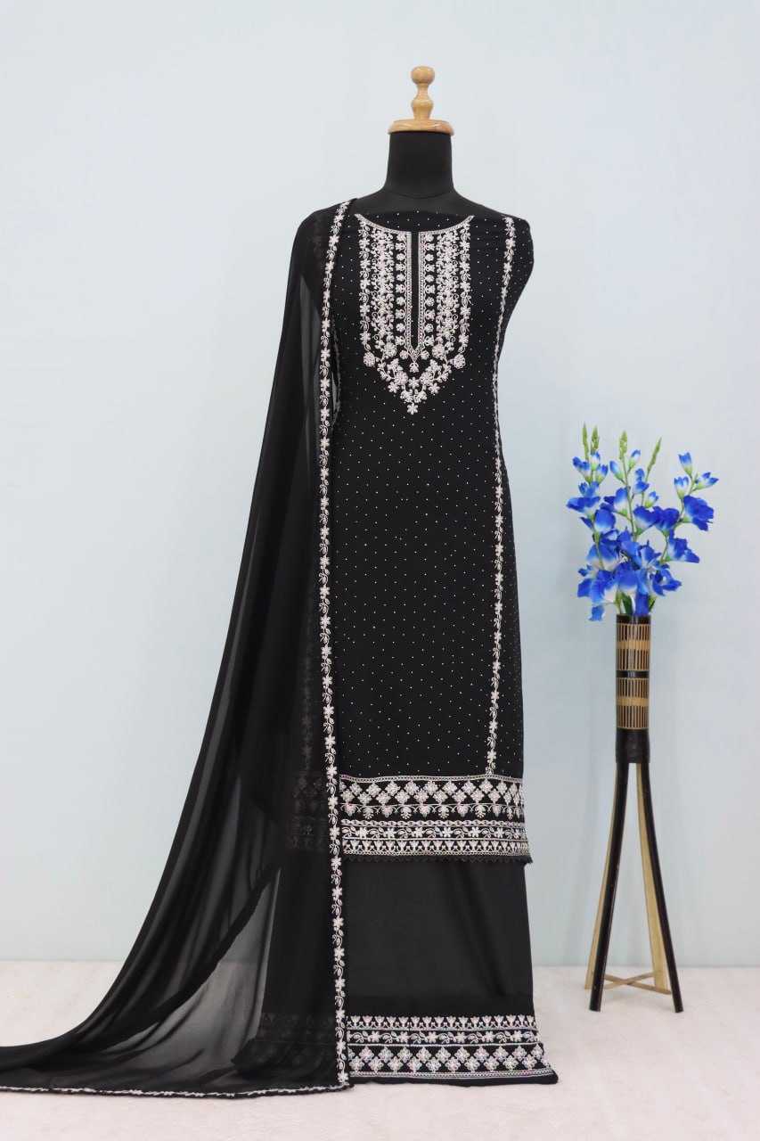 Ynf Faux Georgette RIN131 1304 Suits & Dresses Wholesale Sharara Salwar Suits Semi Stitched Suits Embroidered Suits Manufacturer