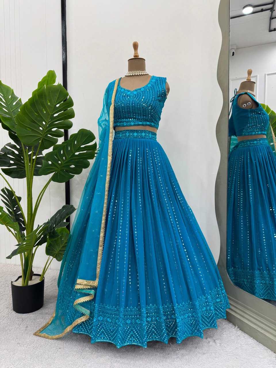 Ynf Faux Georgette RIN162 QRC-332 Lehengas Wedding Collections Wholesale Georgette Lehenga Destination Wedding Outfits Manufacturer